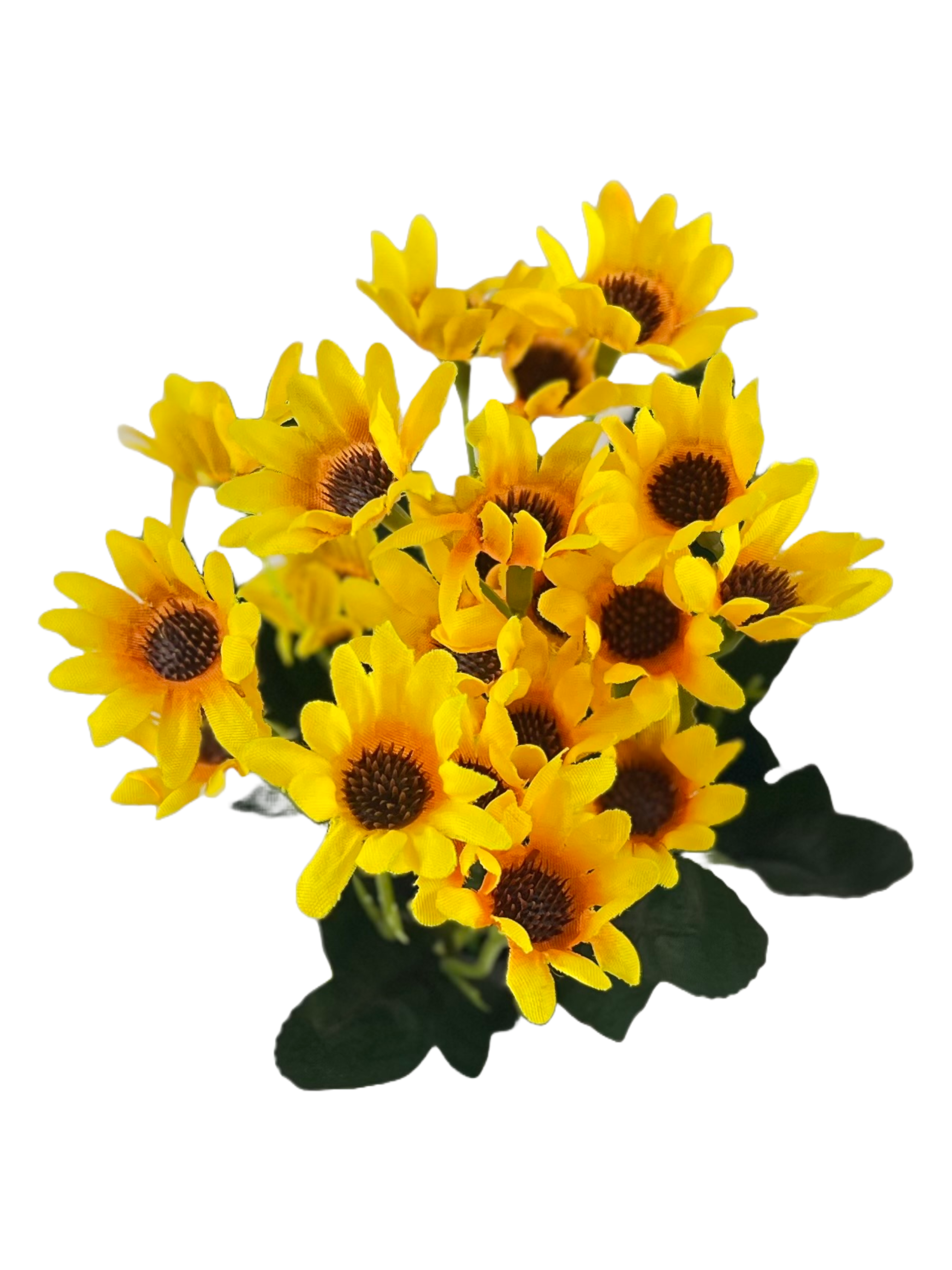 The Green Gallery Artificial Daisy Bunch – Yellow | 30cm Real Touch Flowers for Home & Event Decor