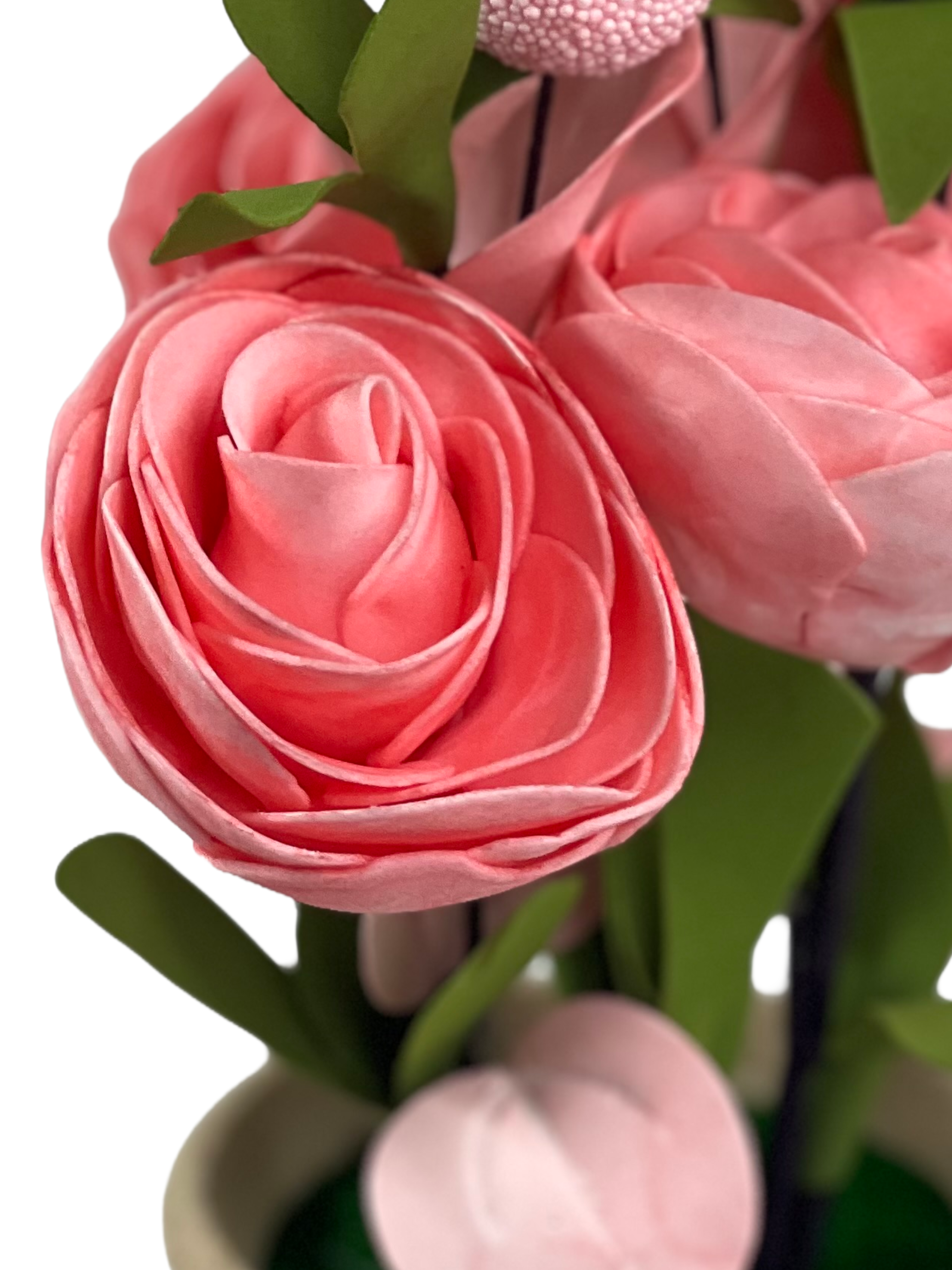 MittiBloom Artificial Flower Pot with Earthen Finish Vase