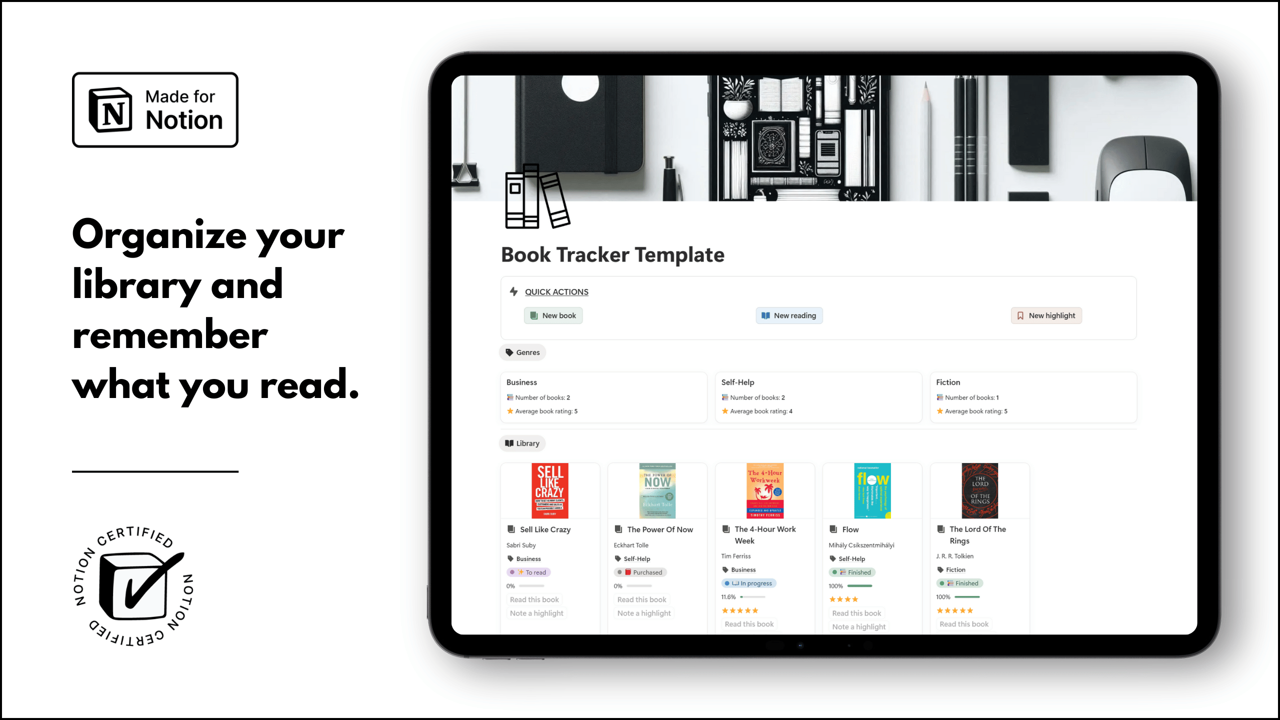 Notion Book Tracker Template