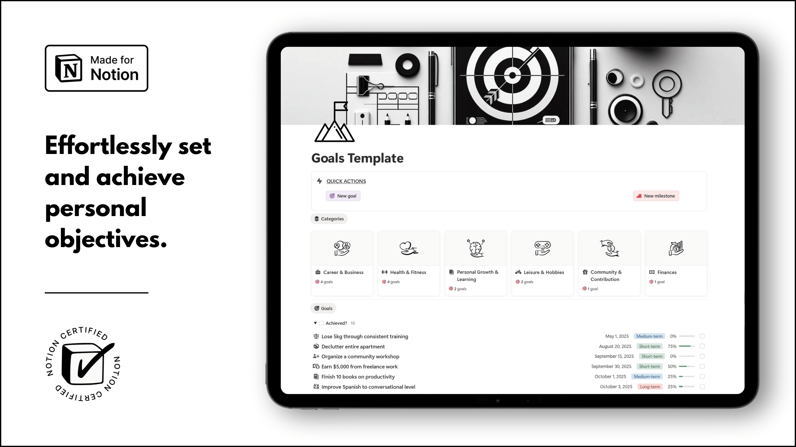 Notion Goals Template