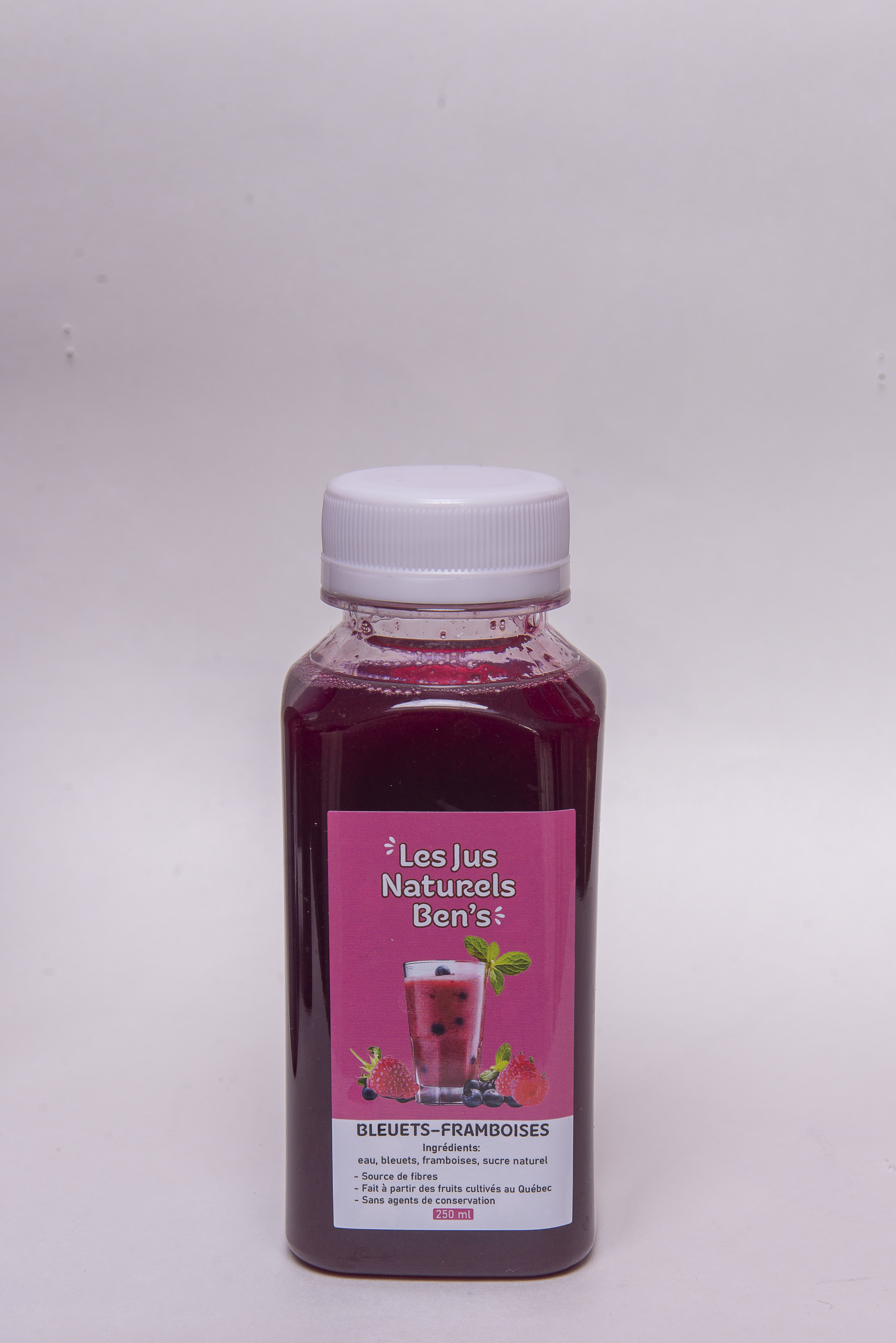 Jus de bleuets framboises - 250ml