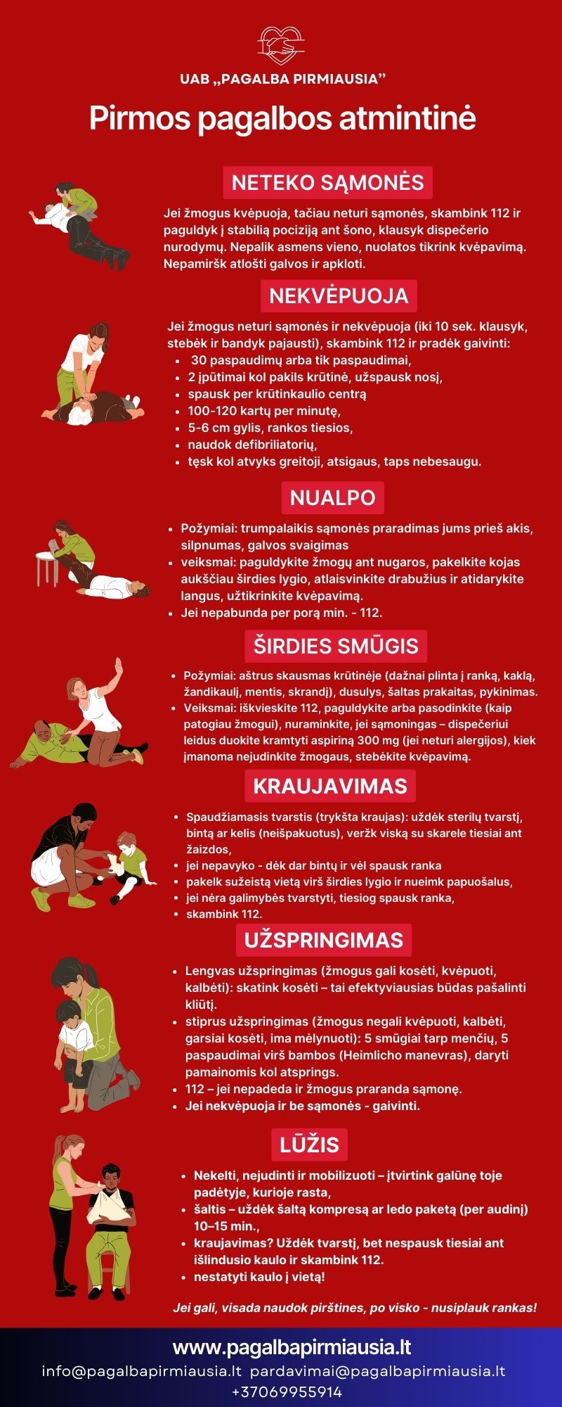 Pirmos pagalbos atmintinė