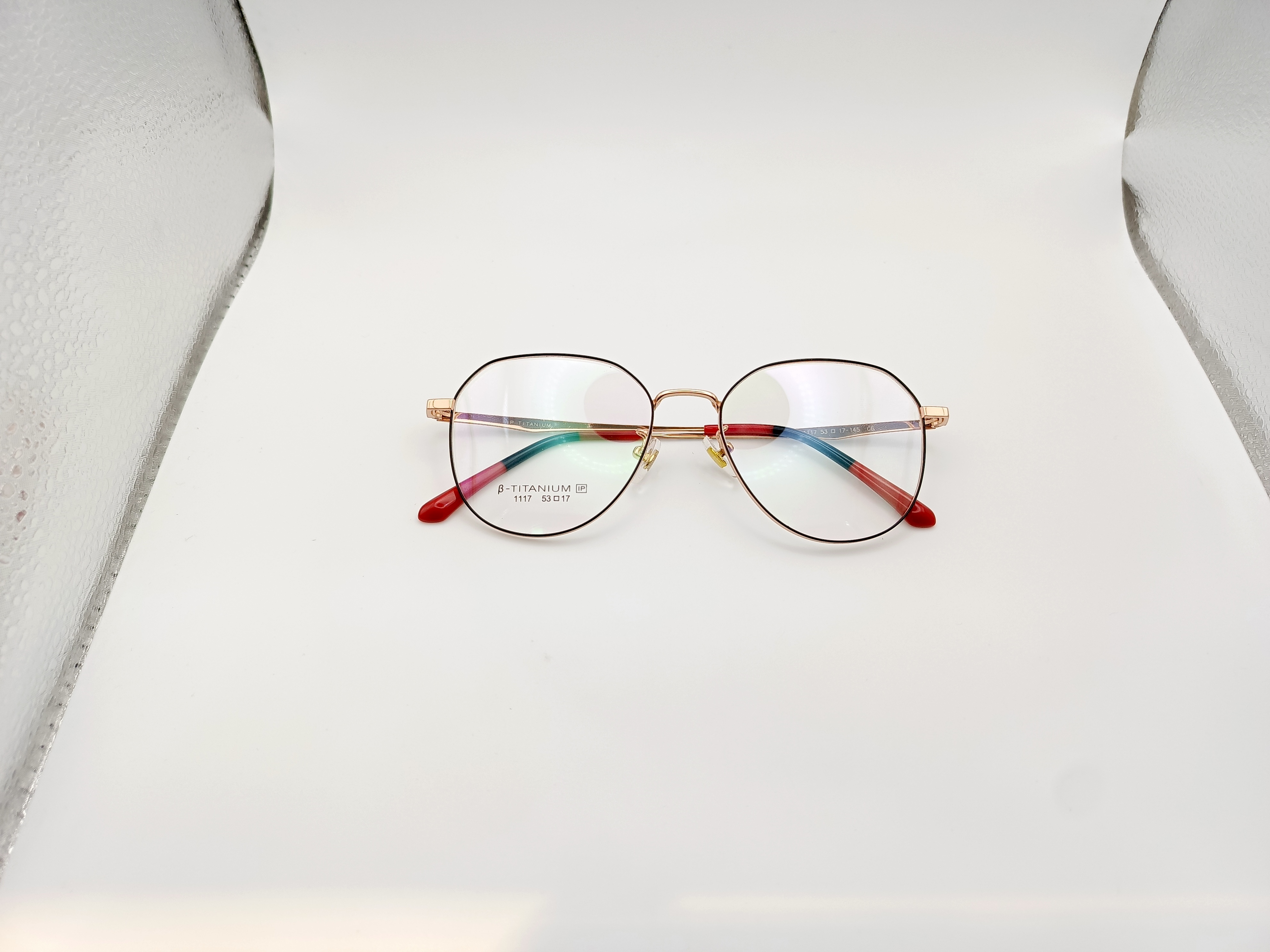 Stylish Red and Gold Eyeglasses SOH 028