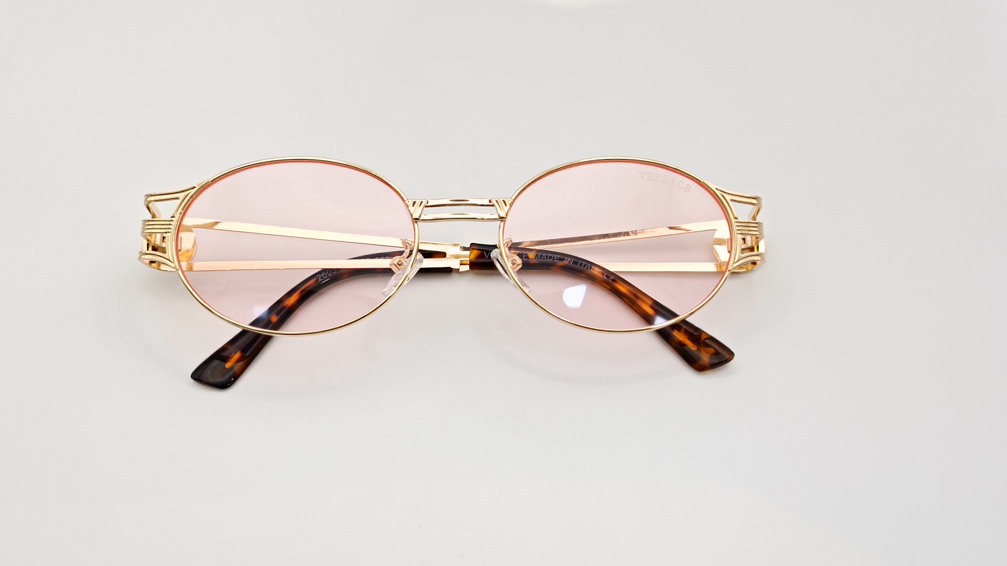 Gold-framed Pink Lens Sunglasses