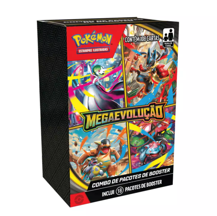 Combo de Pacotes de Booster Pokémon Mega Evolução