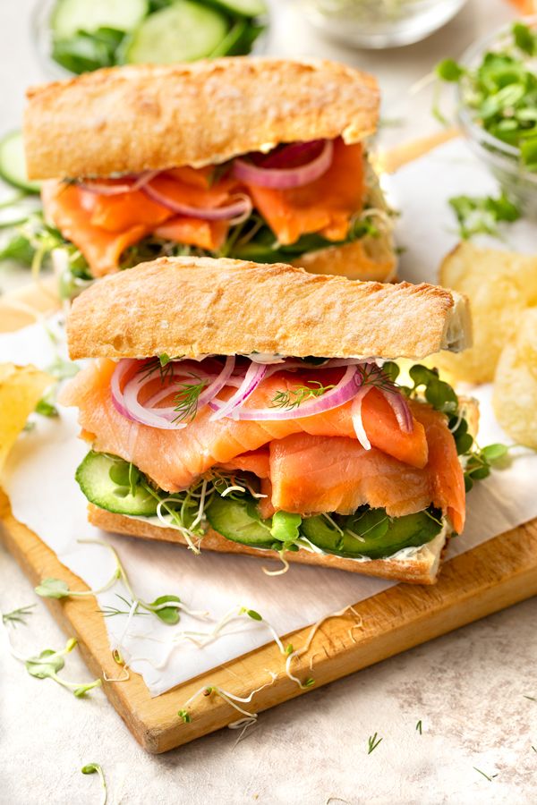  Smoked Salmon Baguette