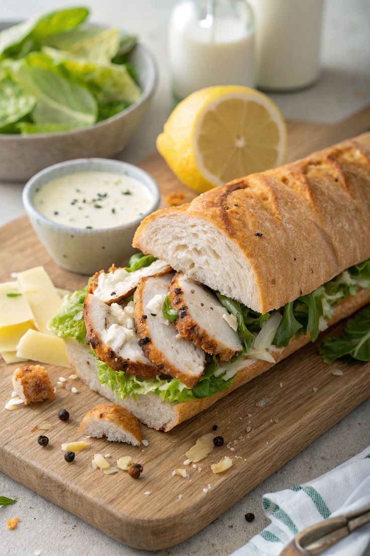 Ranch & Mushroom Chicken Baguette 