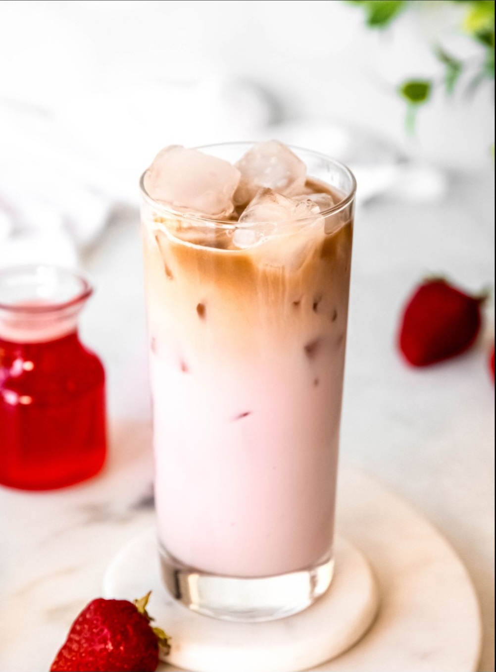 Ice latte strawberry 