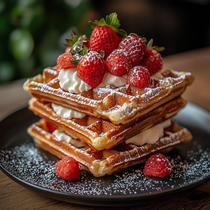 Nutella Strawberry Waffle 