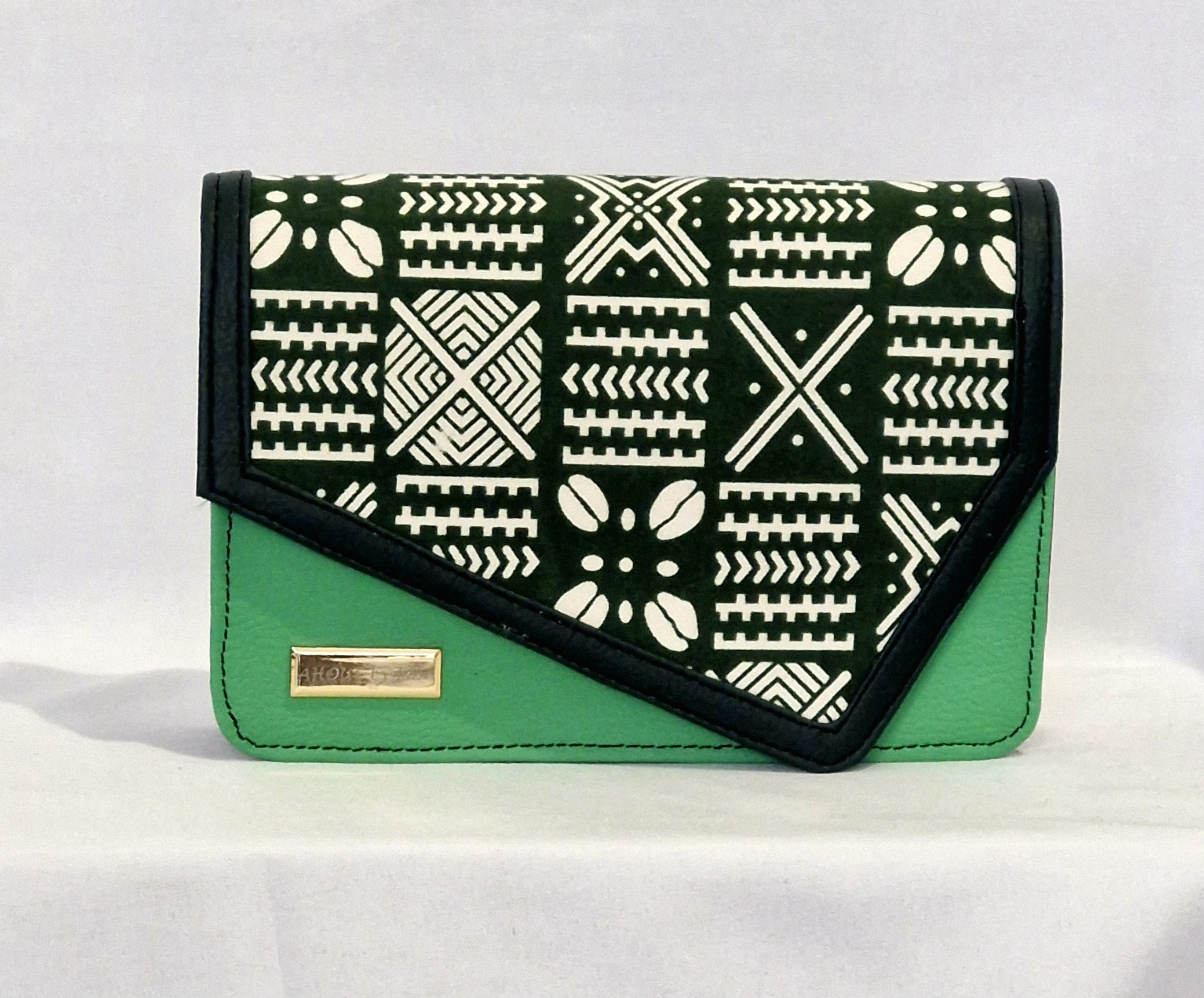 Sac "AMARA" Vert motif ethnique