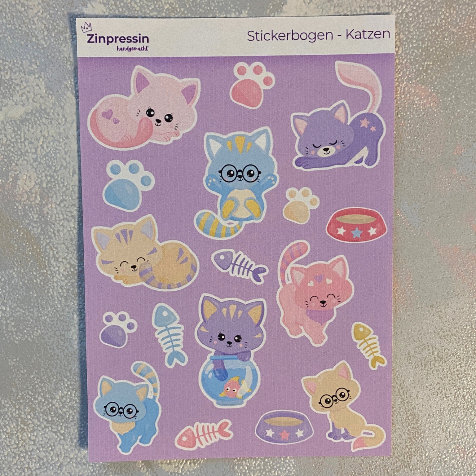 Stickerbogen Katzen