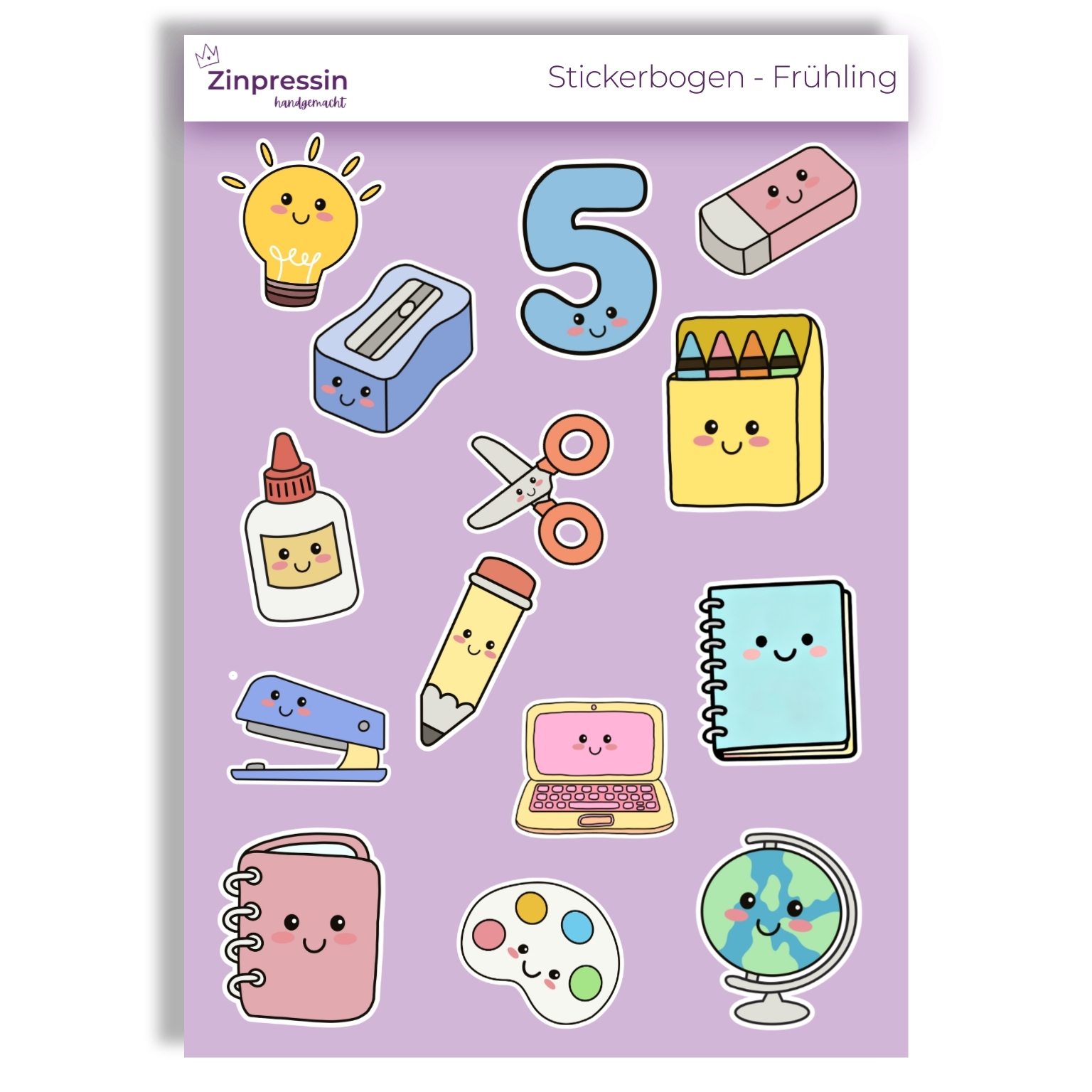 Stickerbogen - Schule