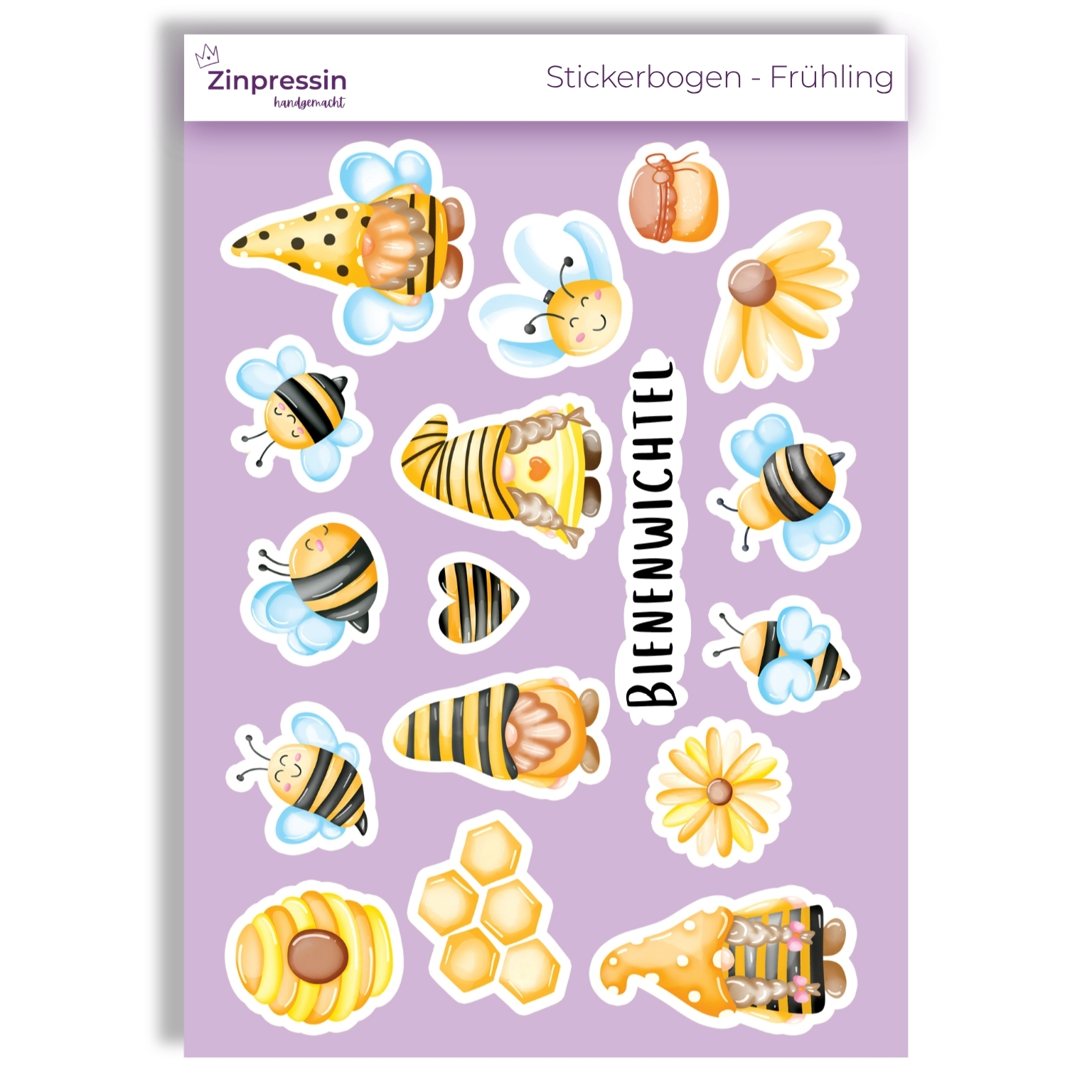 Stickerbogen - Bienenwichtel