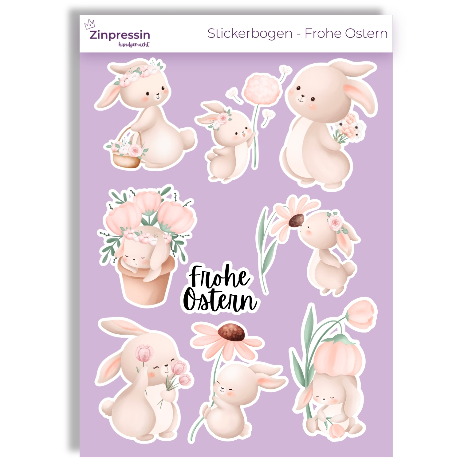 Stickerbogen - Frohe Ostern