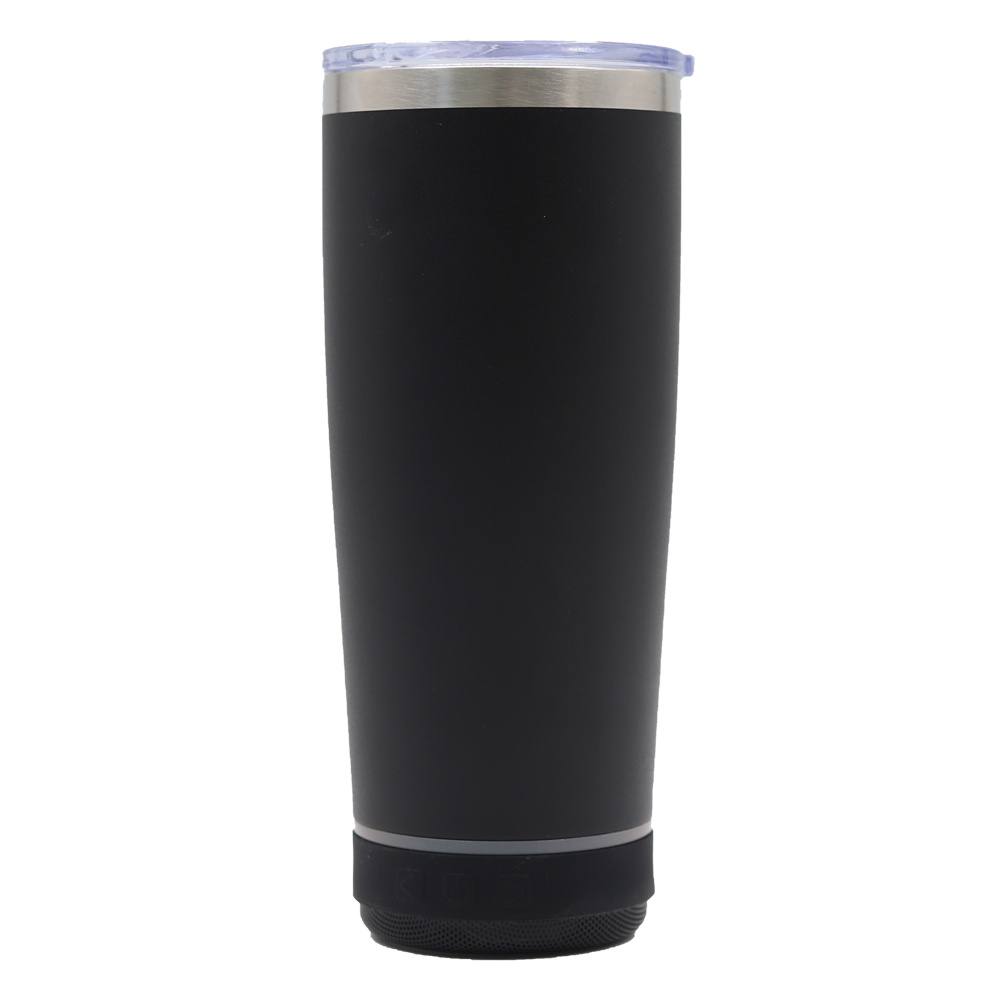 18oz Music Speaker Tumbler,Double Walled Music Tumbler Cup with Straw and Lid Sublimation Tumbler Cup for Mother's Day,Father's Day Favor(white for sublimation)