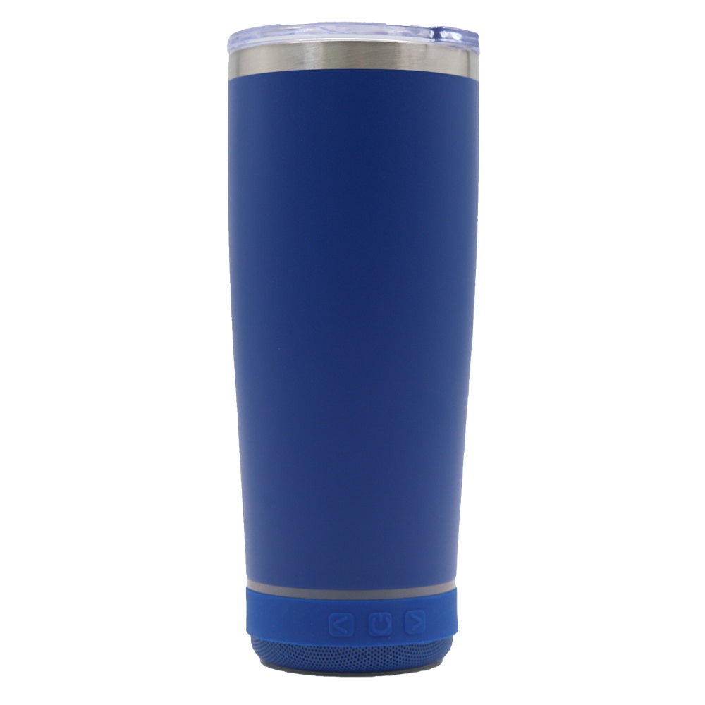 18oz Music Speaker Tumbler,Double Walled Music Tumbler Cup with Straw and Lid Sublimation Tumbler Cup for Mother's Day,Father's Day Favor(white for sublimation)