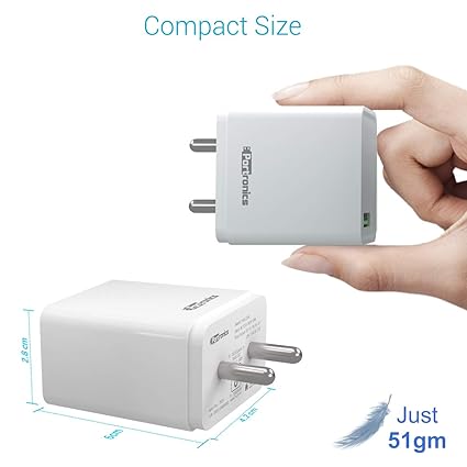 PTronics Compact Charger 18W ADAPTO ONE