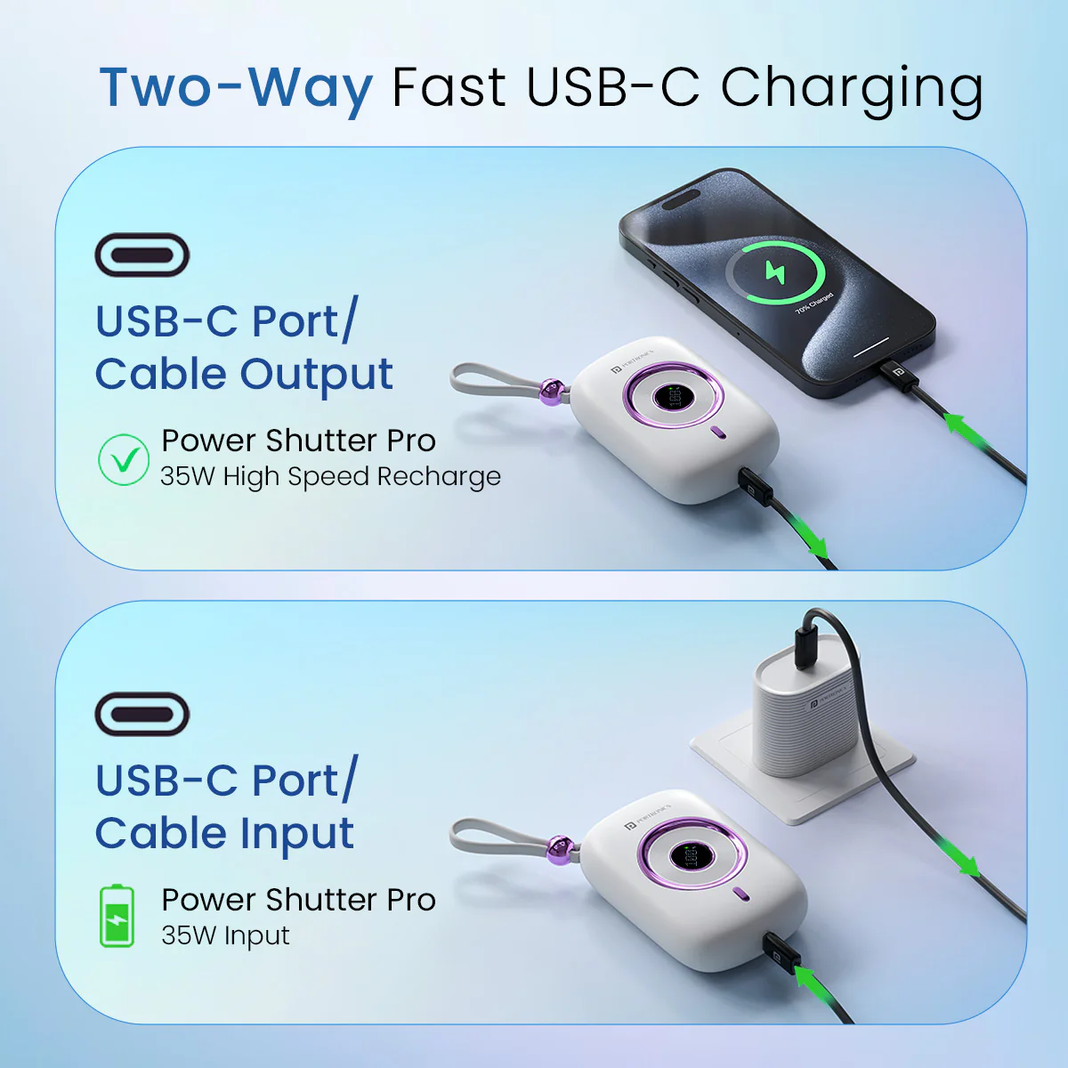 Portronics Power Shutter Pro 35W Fast Charging