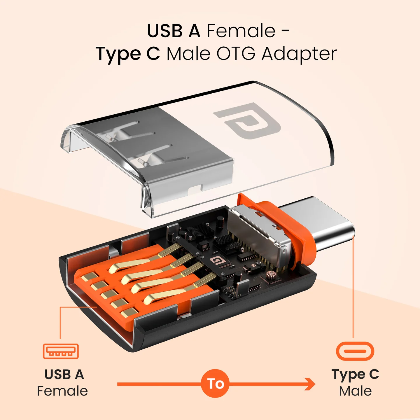Portronics Bridge Y Type C Otg