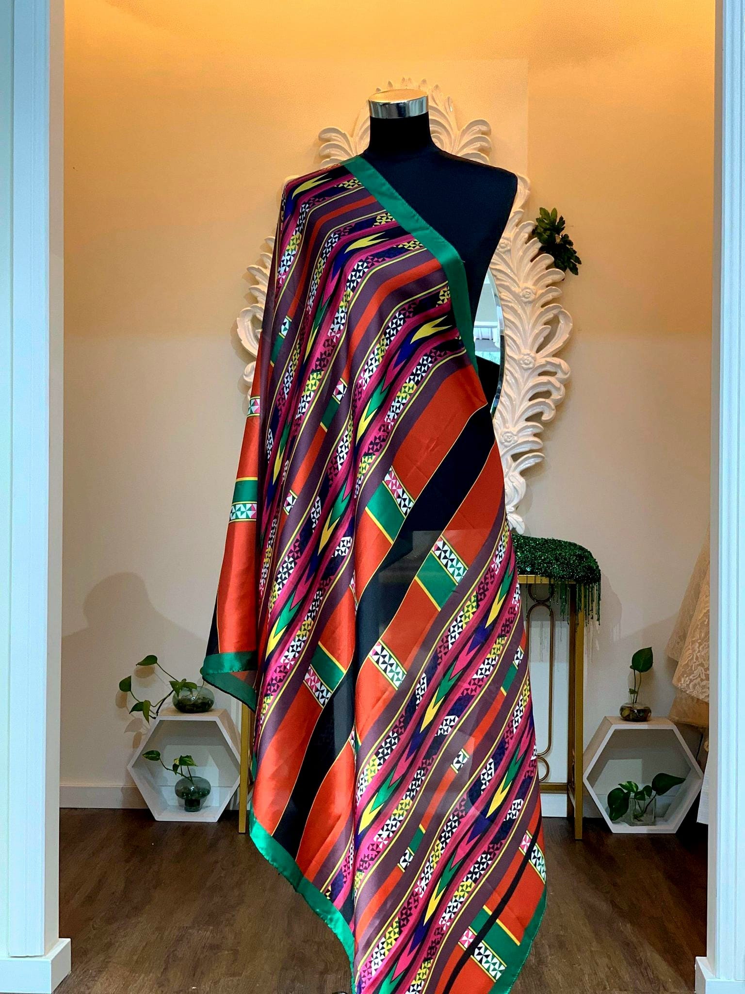 Handwoven Multi-Colored Silk