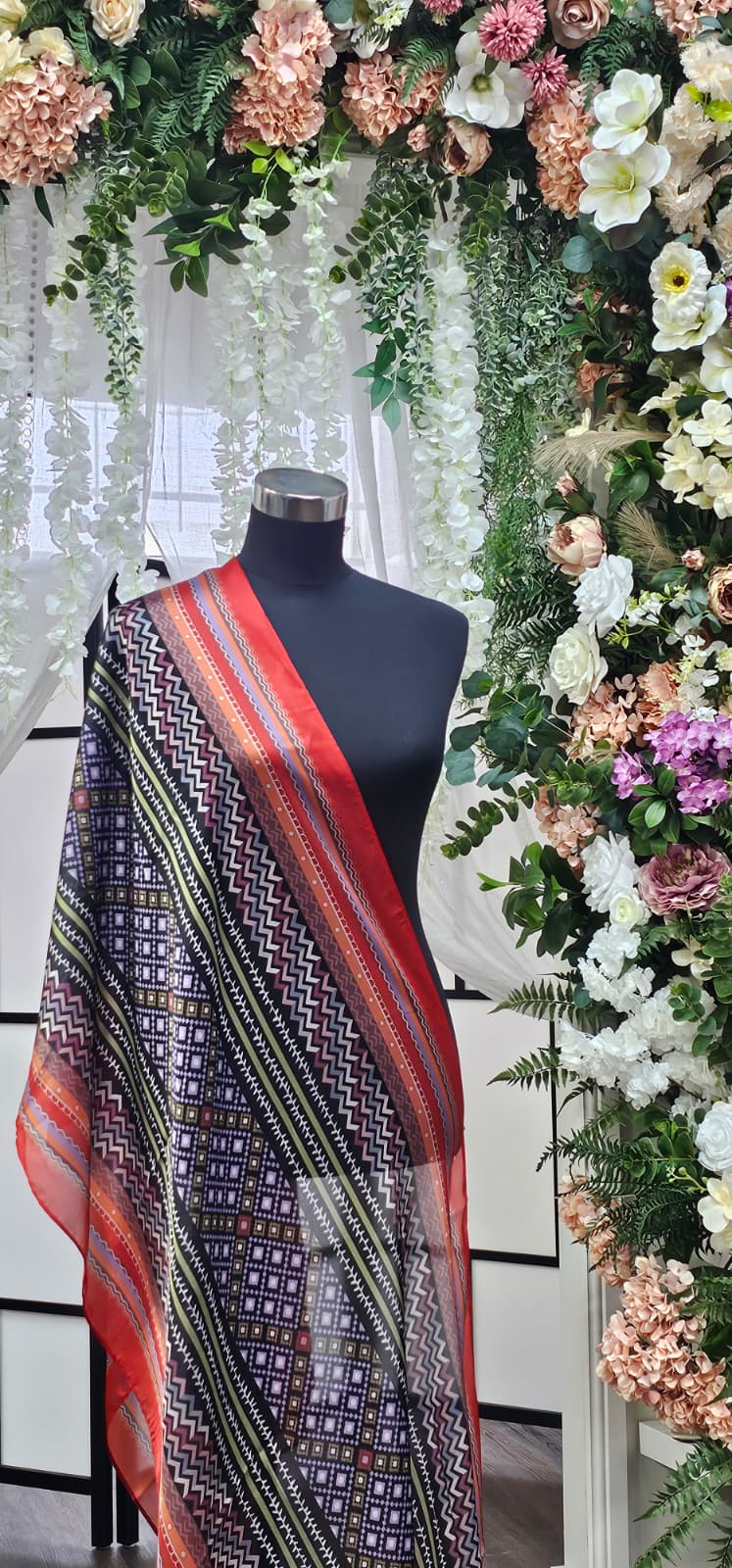 Elegant Printed Silk scarf