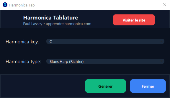 Harmonica Tablature – Plugin MuseScore 4 - Gratuit