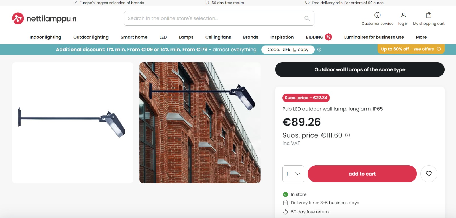 Pau LED outdoor wall lamp