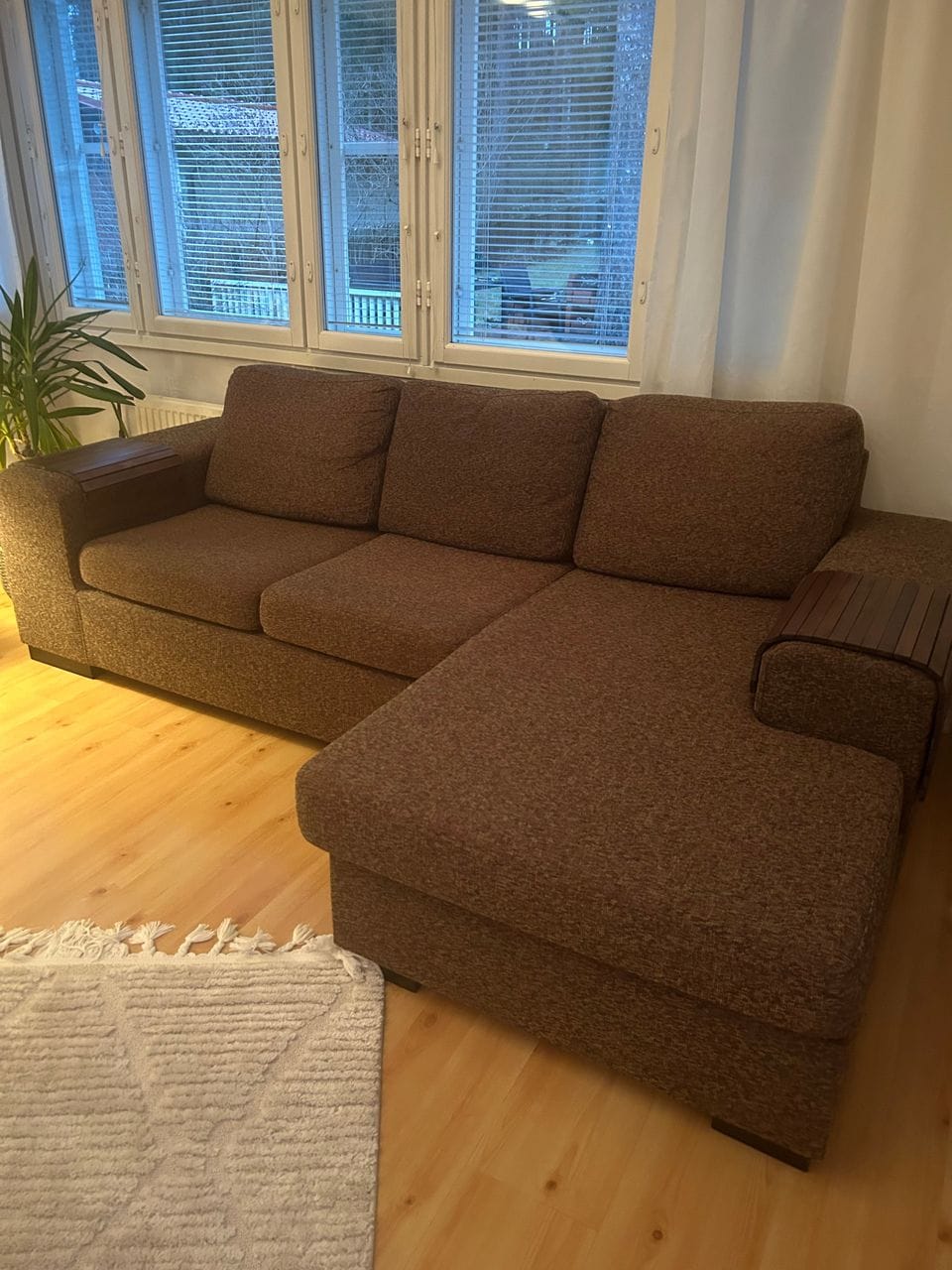 Brown sectional sofa Deewani