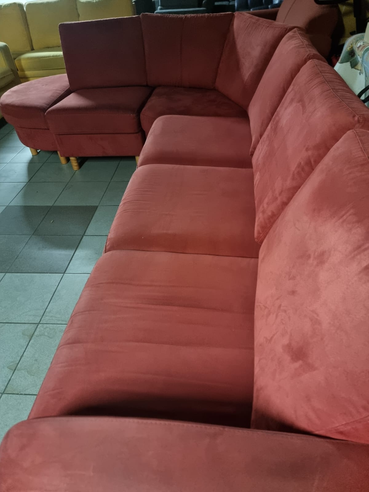 Red Sectional Sofa 6 seater 