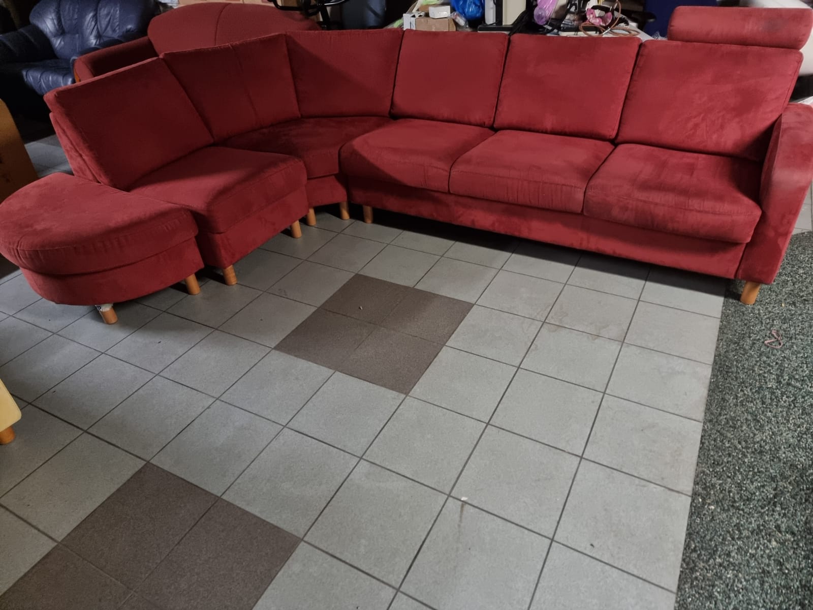 Red Sectional Sofa 6 seater 