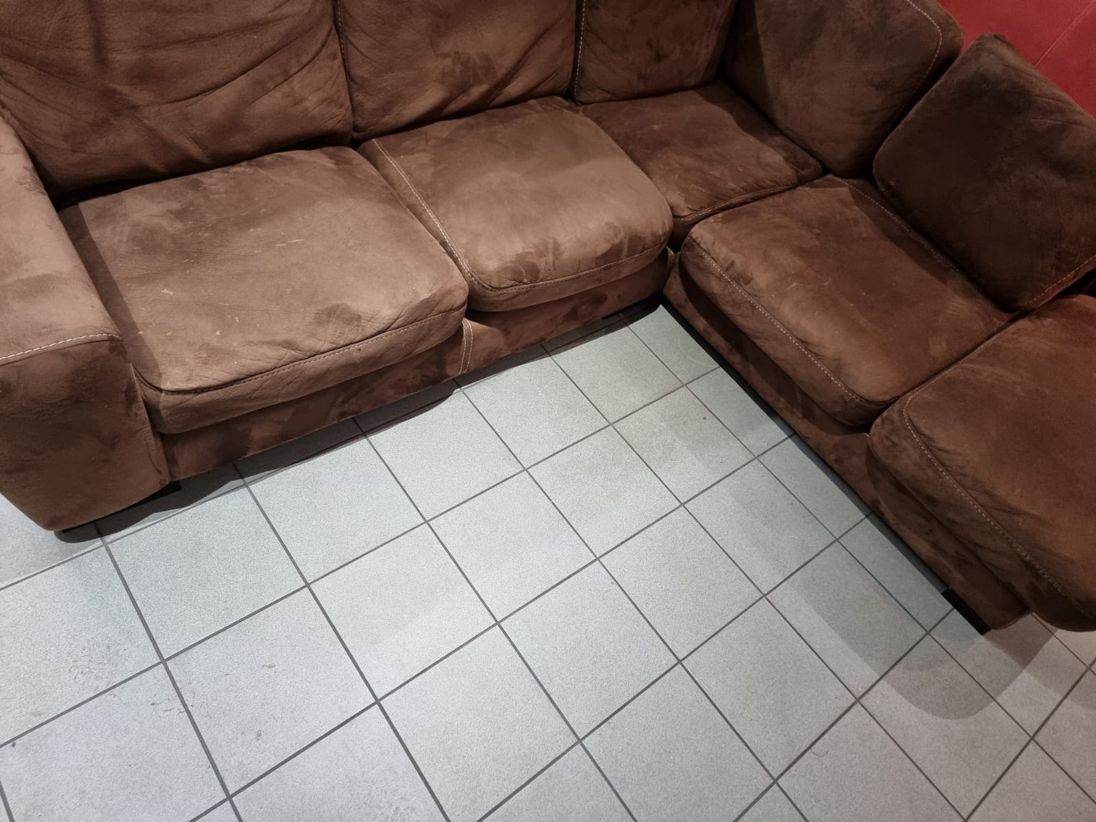 L shape Brown Sectional Sofa