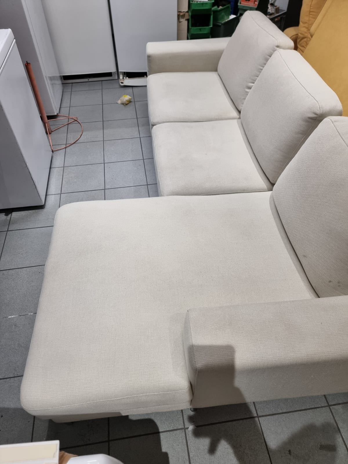 Large L-Shaped Sofa White