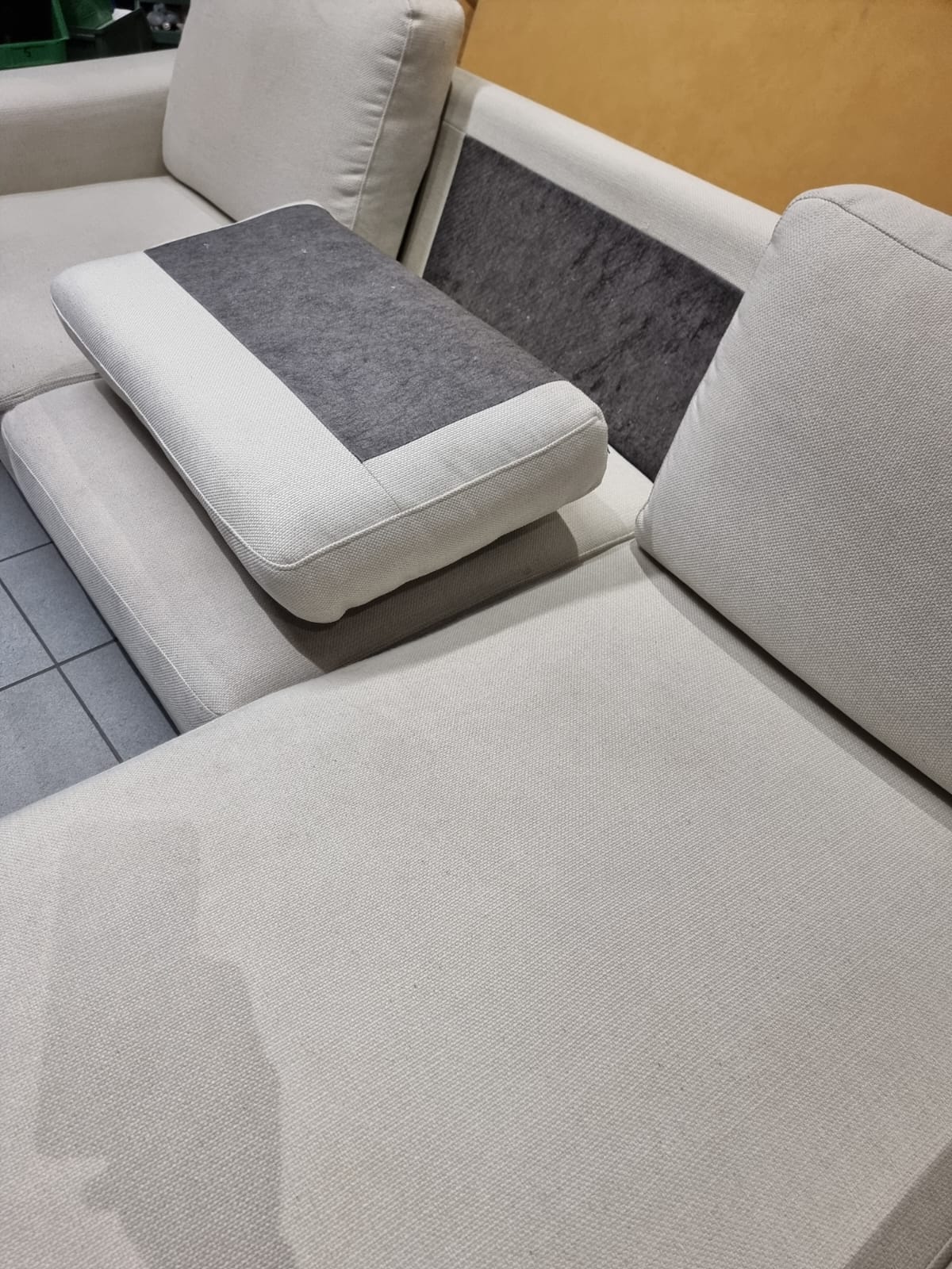 Large L-Shaped Sofa White