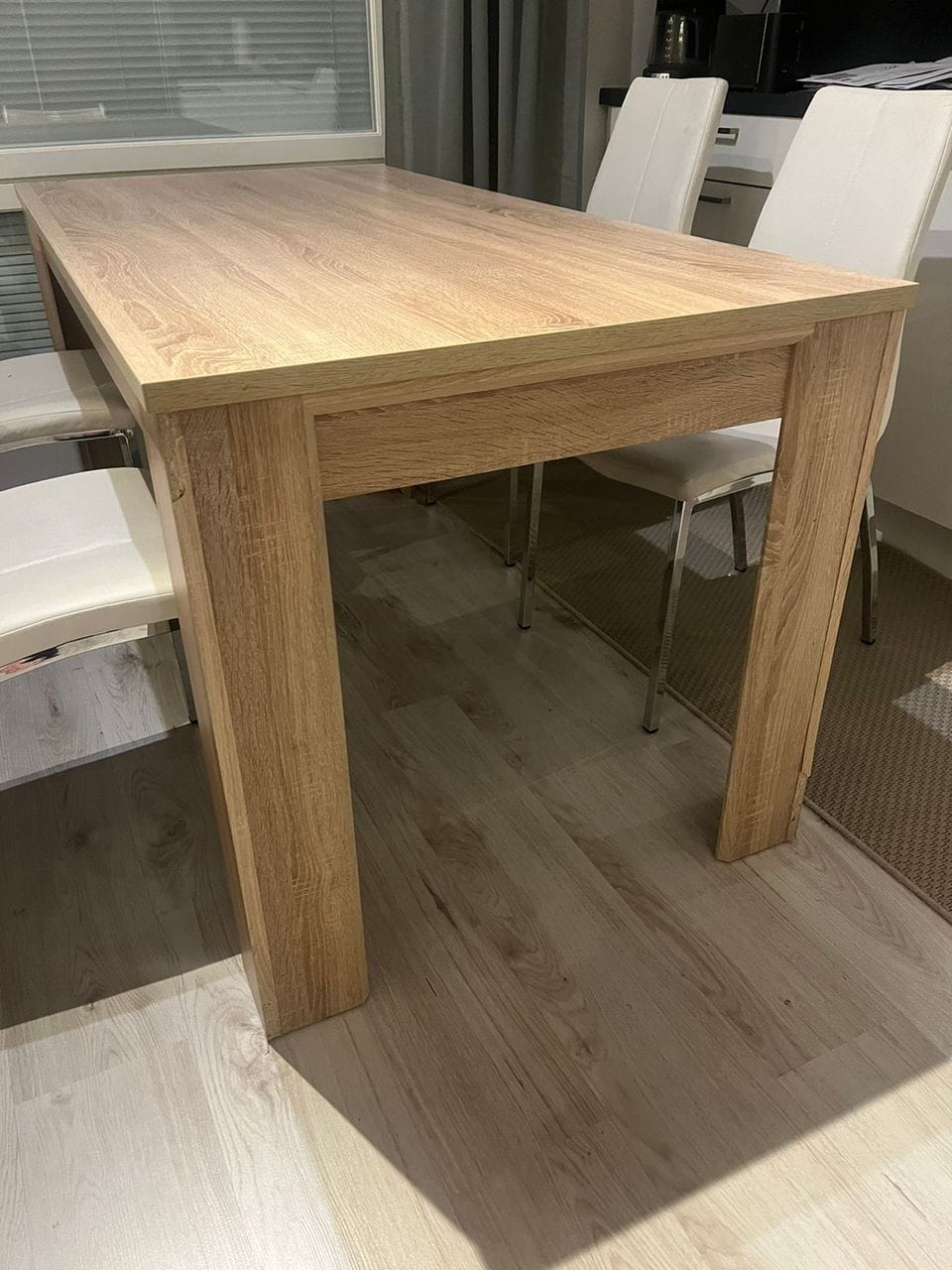 Wooden Dining Table with 4 Chairs