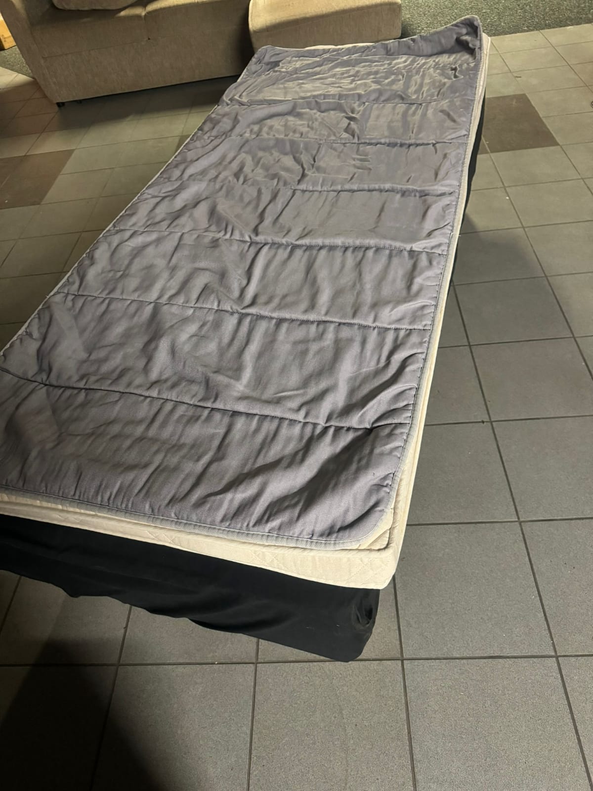 Single Bed with Mattress and Mattress Topper 80x200
