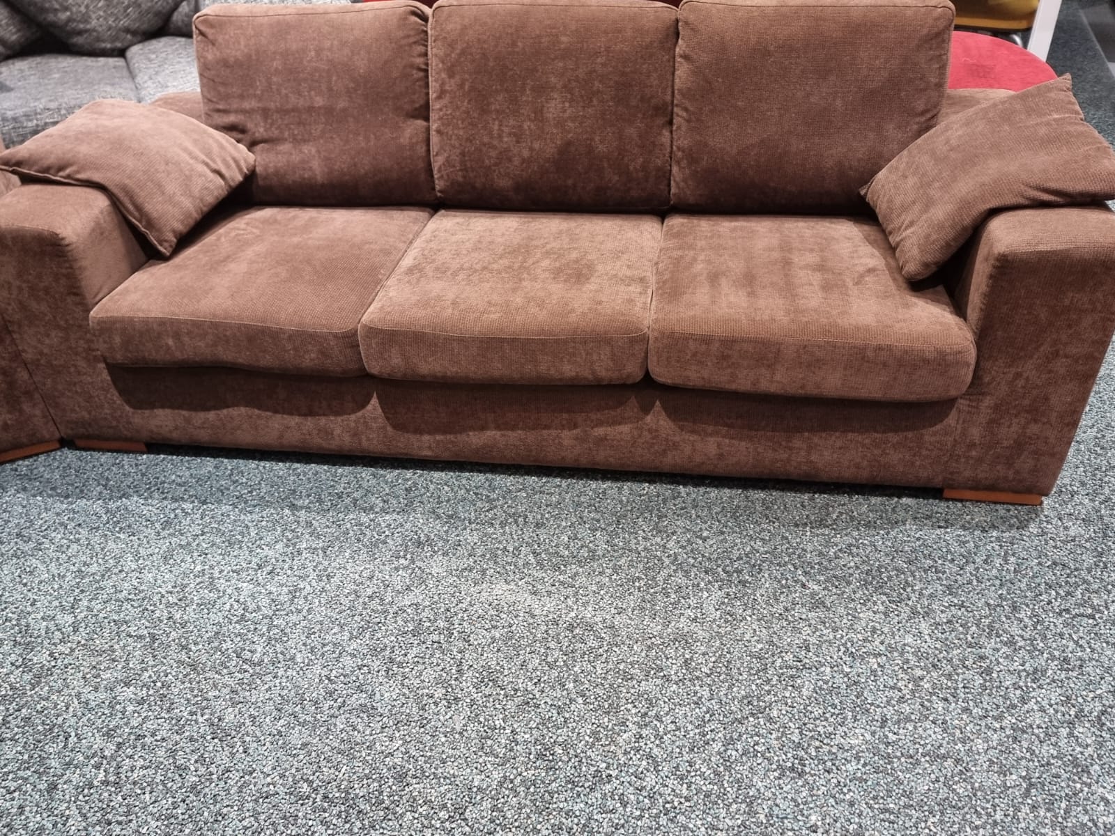 Brown Sectional Sofa 3+1 Seater 