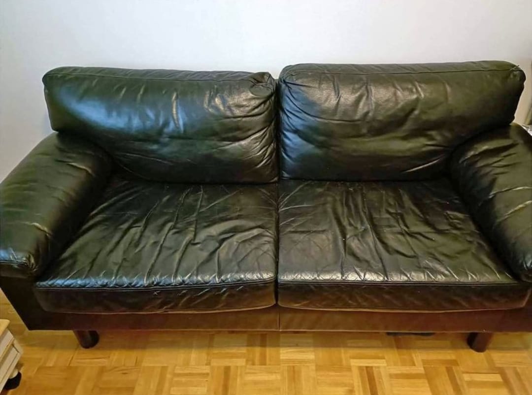 Black Leather Sofa ASKO