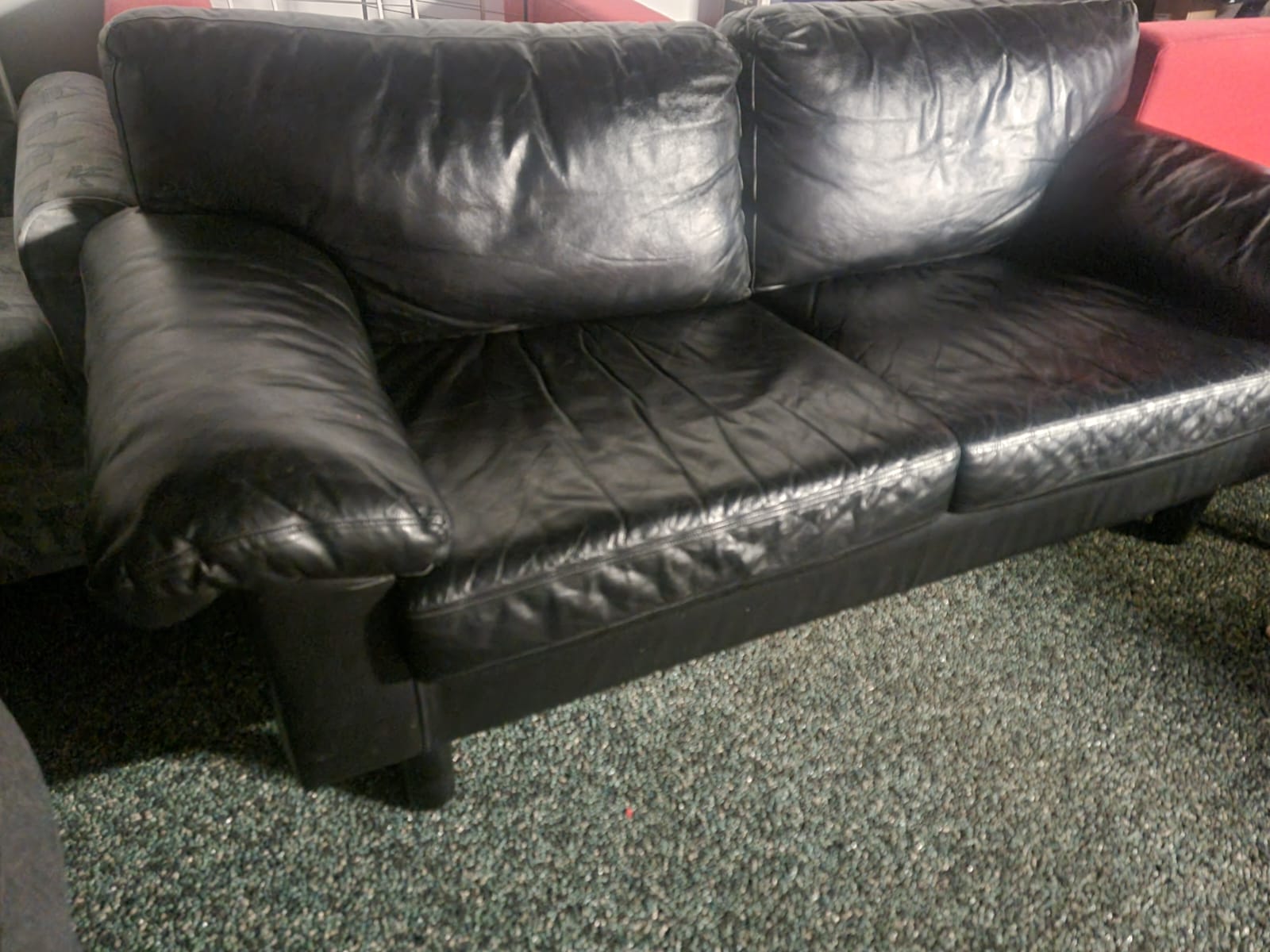 Black Leather Sofa ASKO