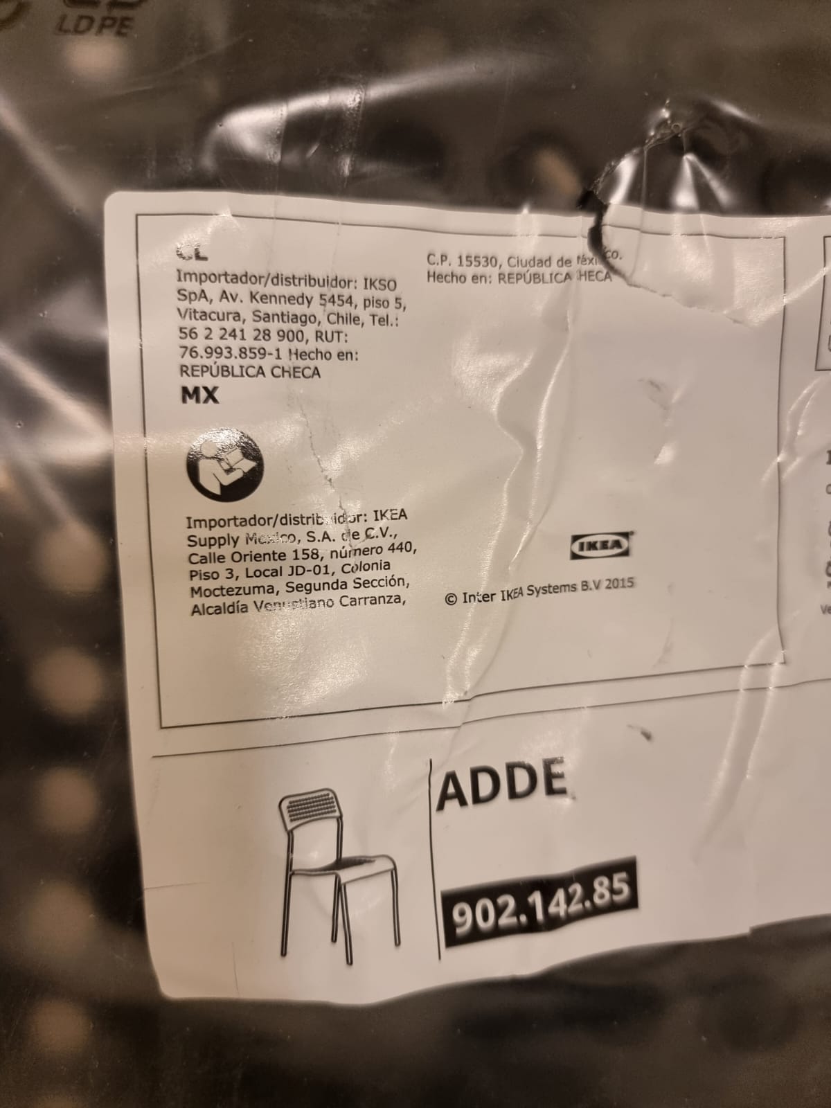 Set of 4 Black Metal Chairs