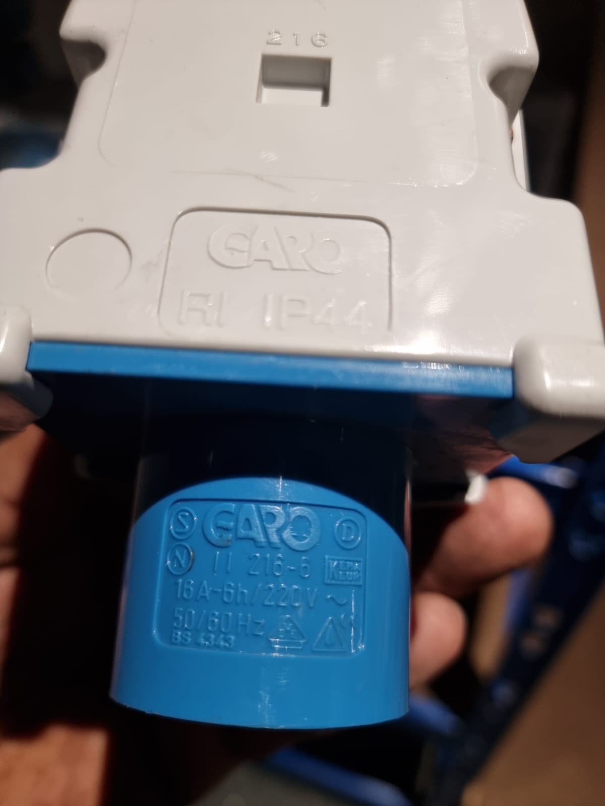 16A, 3Pin Blue Electrical Connectors