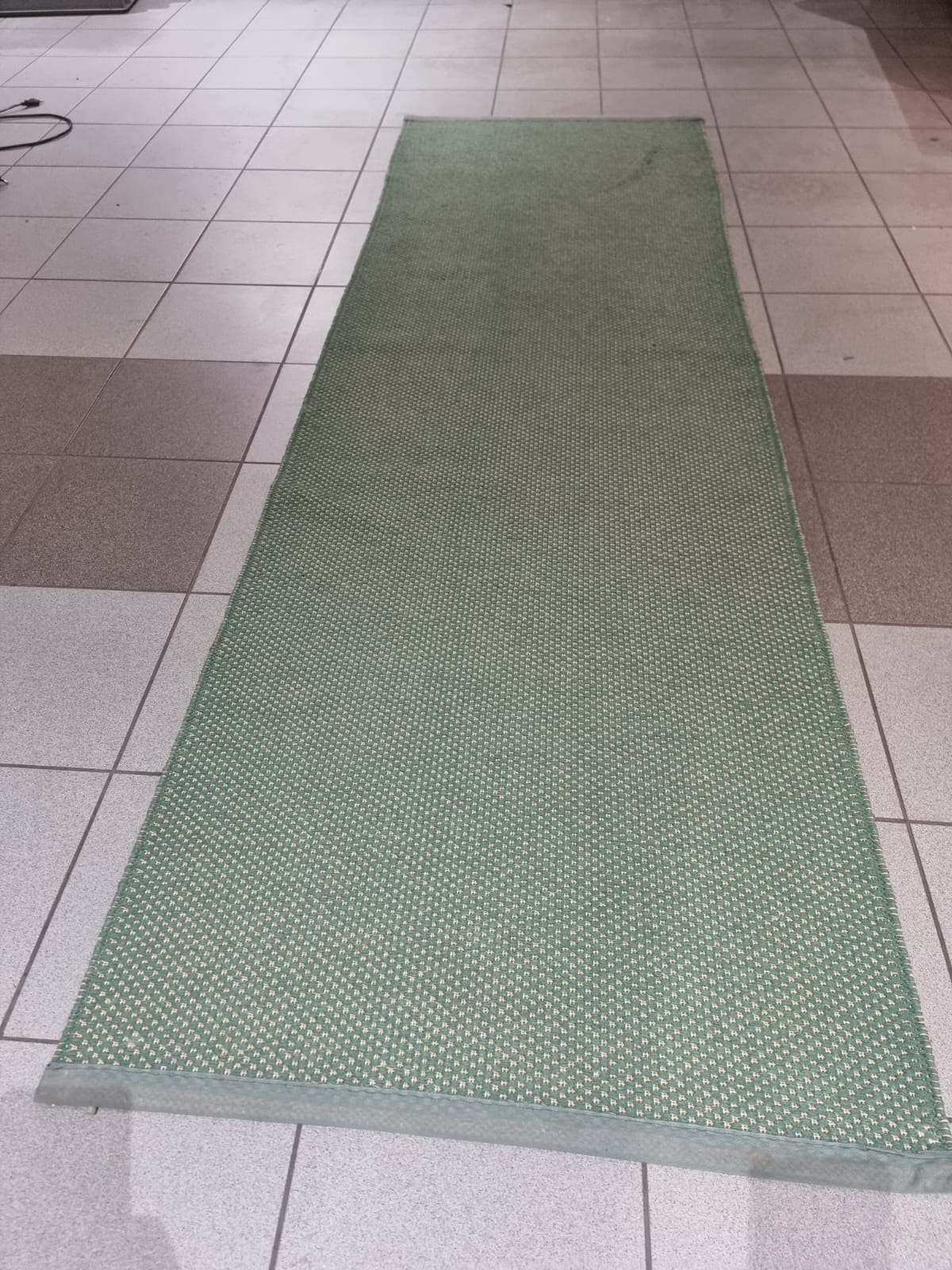 Handwoven Textile Fabric Green 250x85