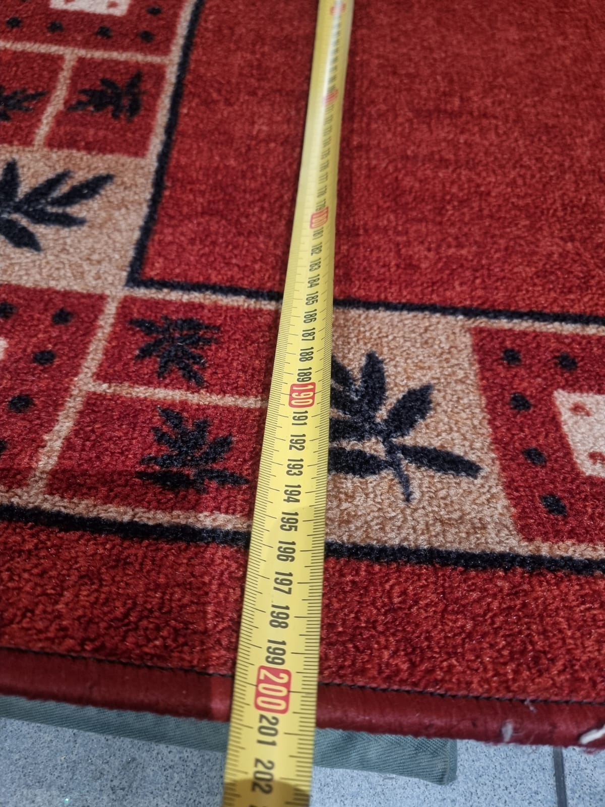 Thick Carpet Red 200x85