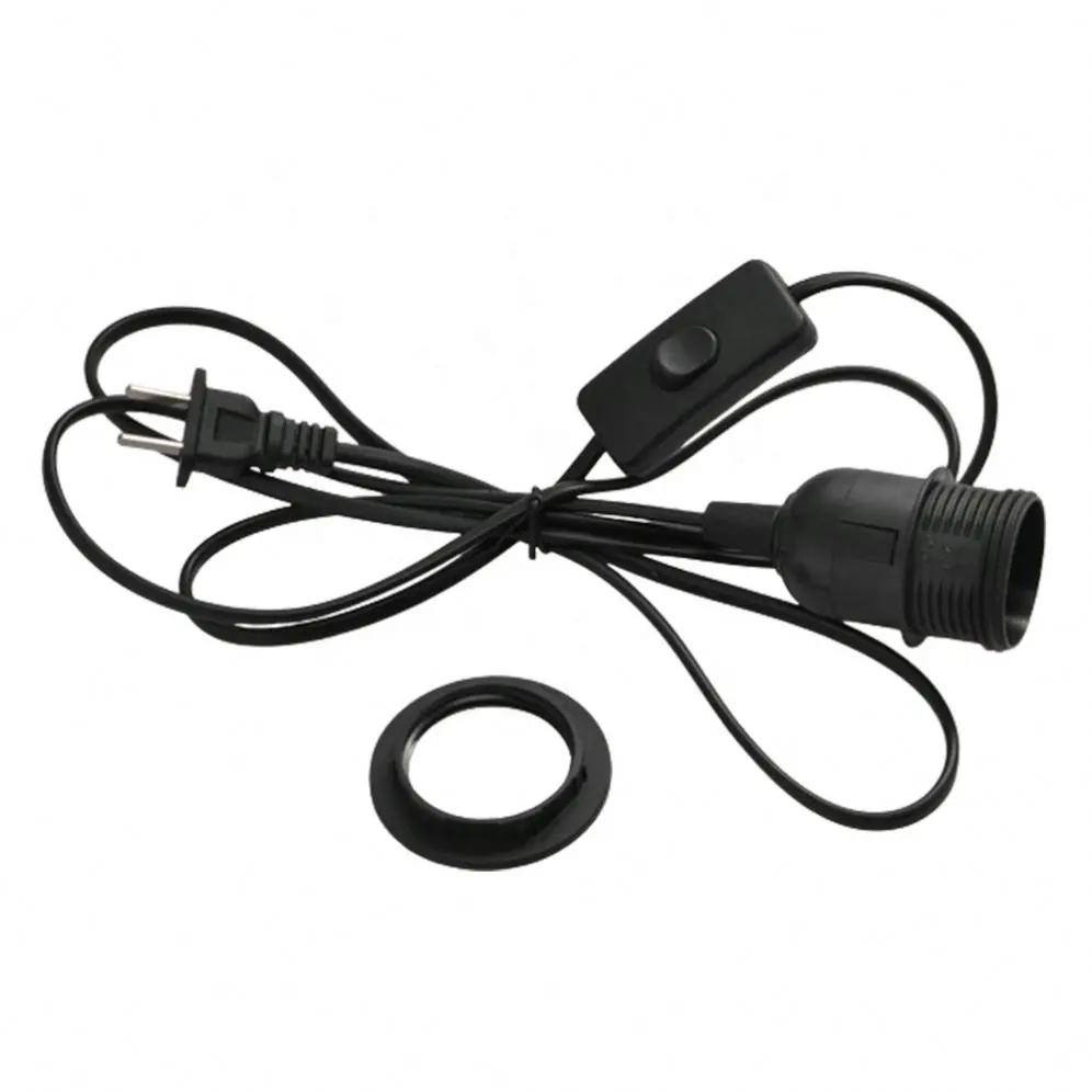 Black Lamp Holder with Switch