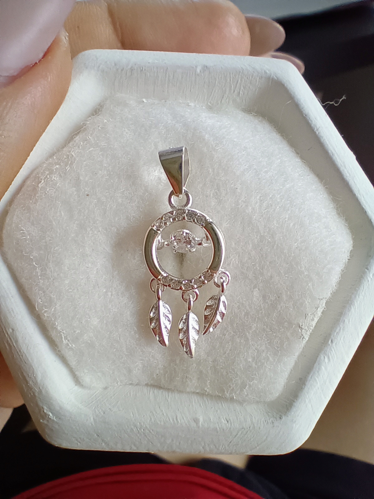 Colgante atrapasueños de plata