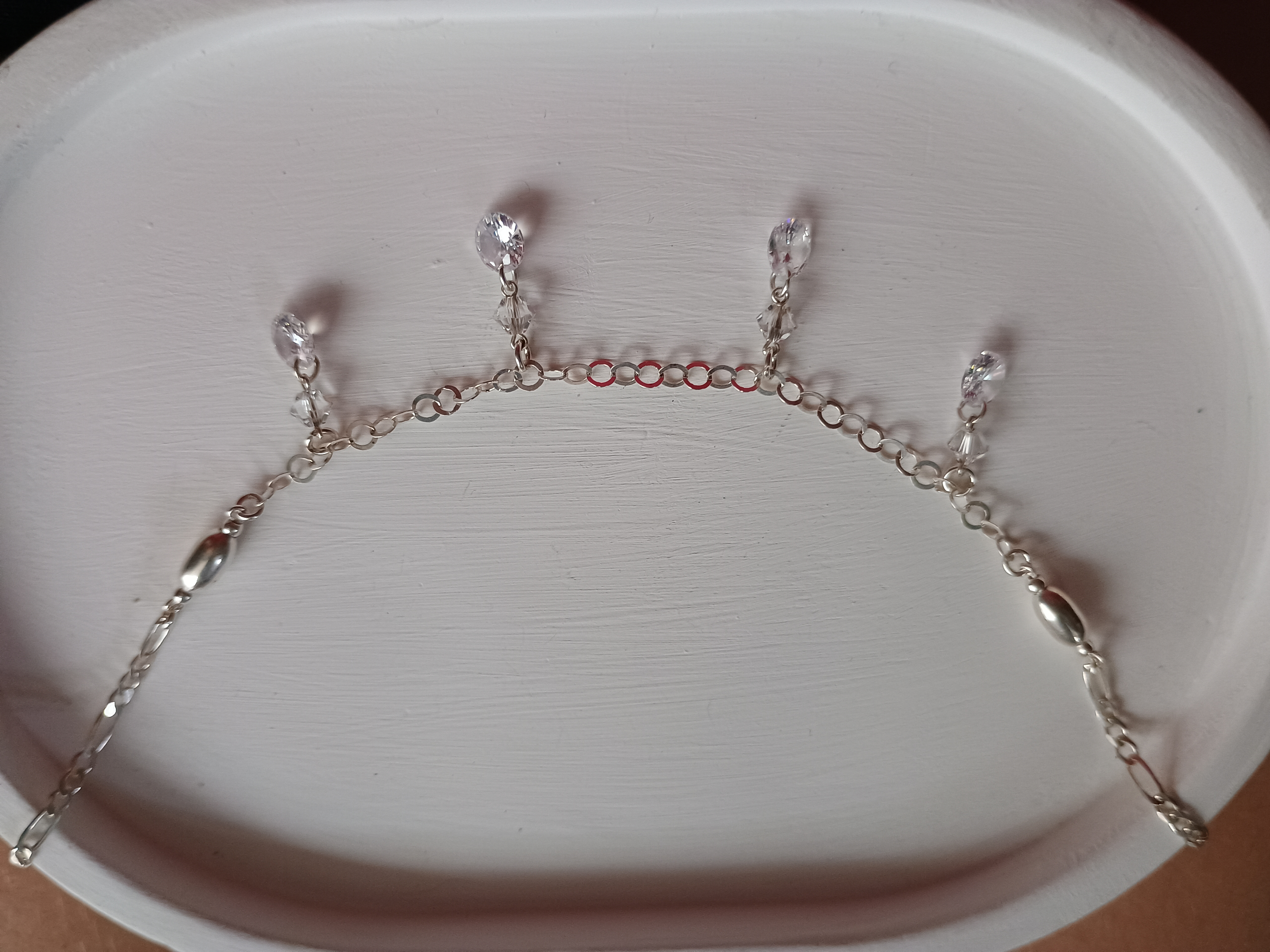 Tobillera Plata 925 • Murano forma de Diamantes