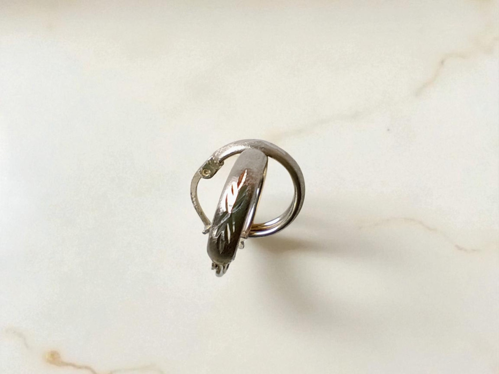 Candongas Espiga • Plata 925 con Acabado Diamantado