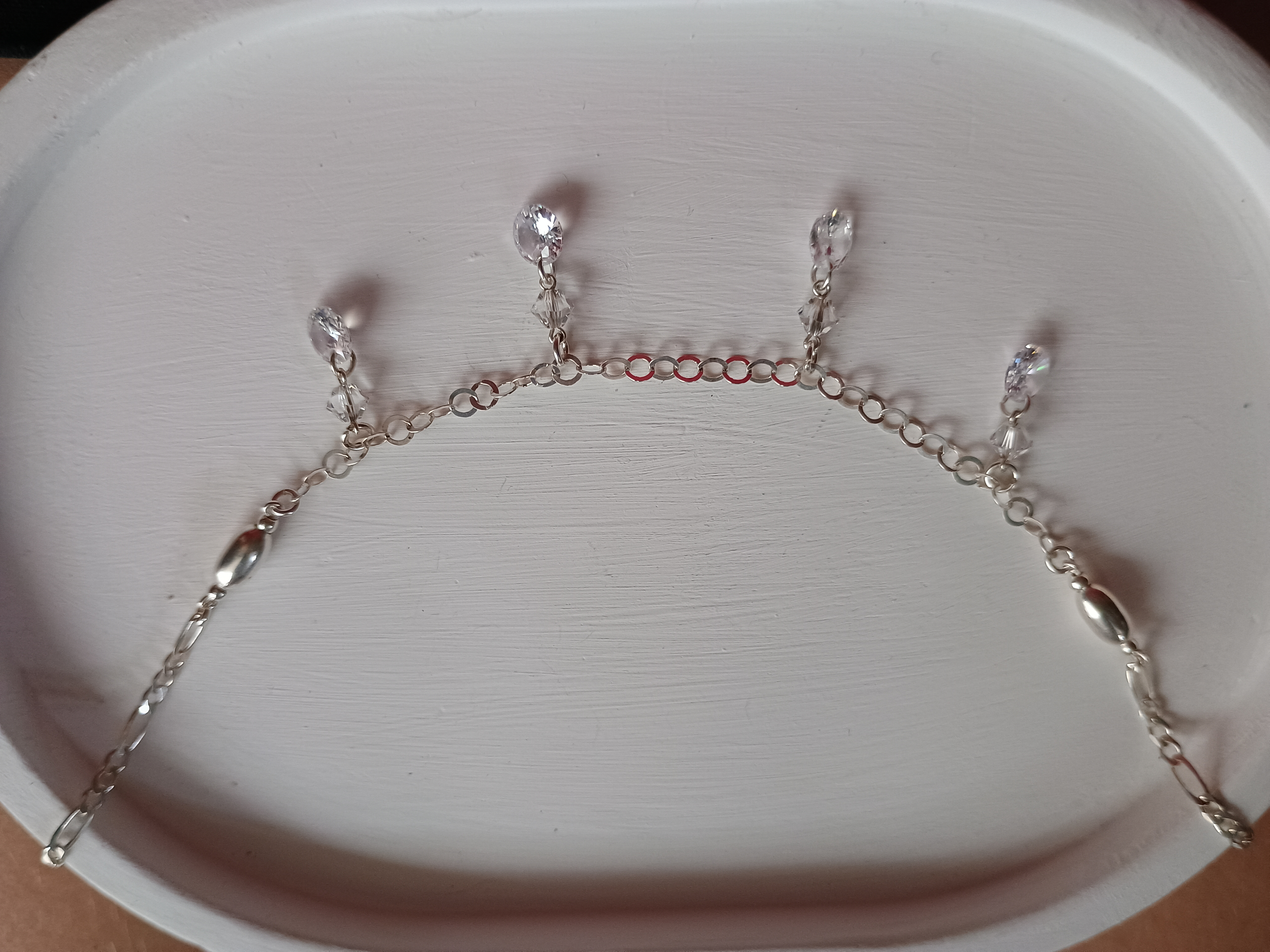 Tobillera Plata 925 • Murano forma de Diamantes