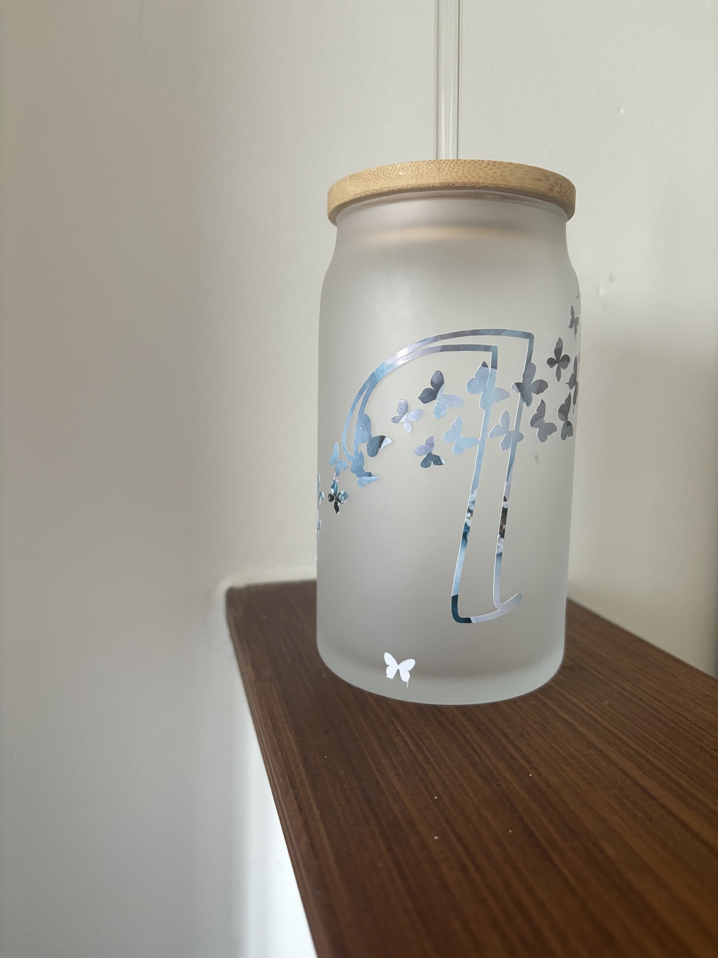 personalisierter Frosted Glasbecher
