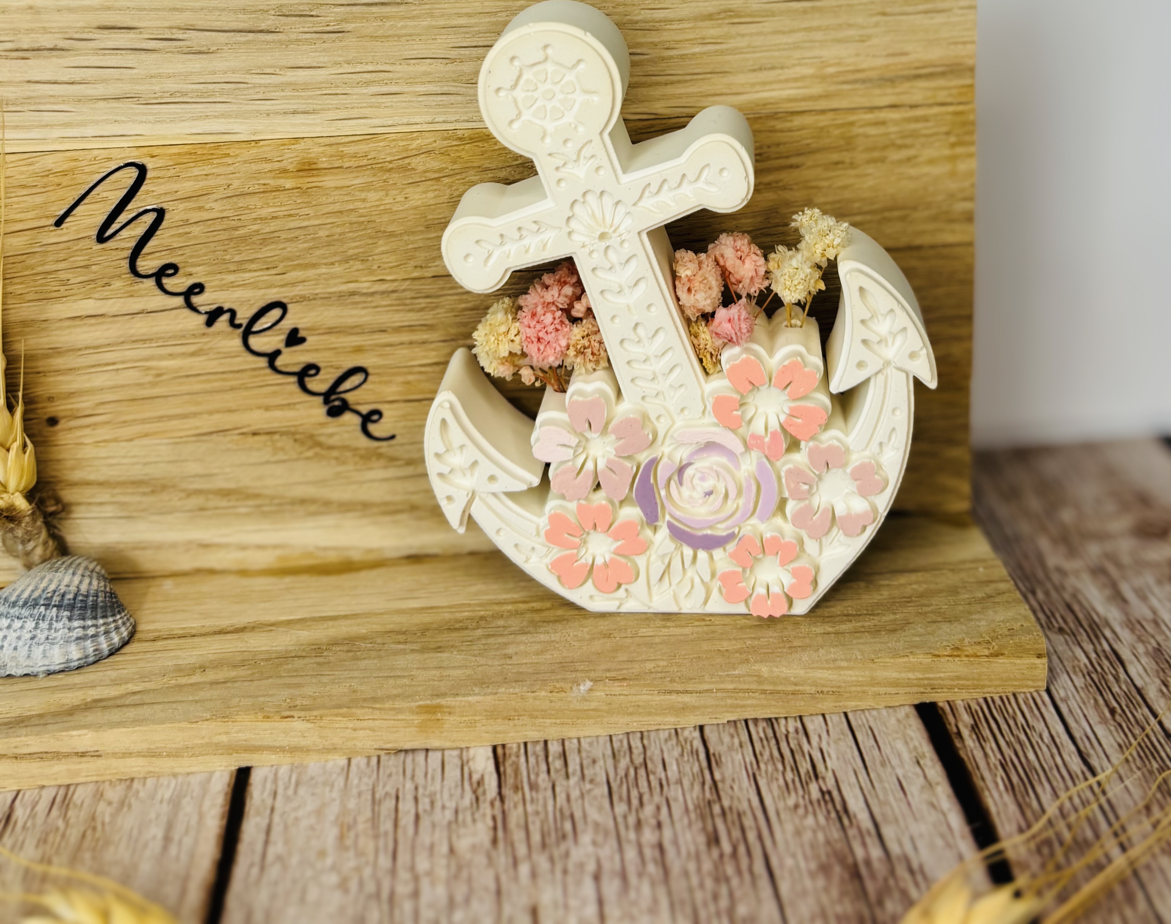Dekoratives Holzschild 'Meerliebe'