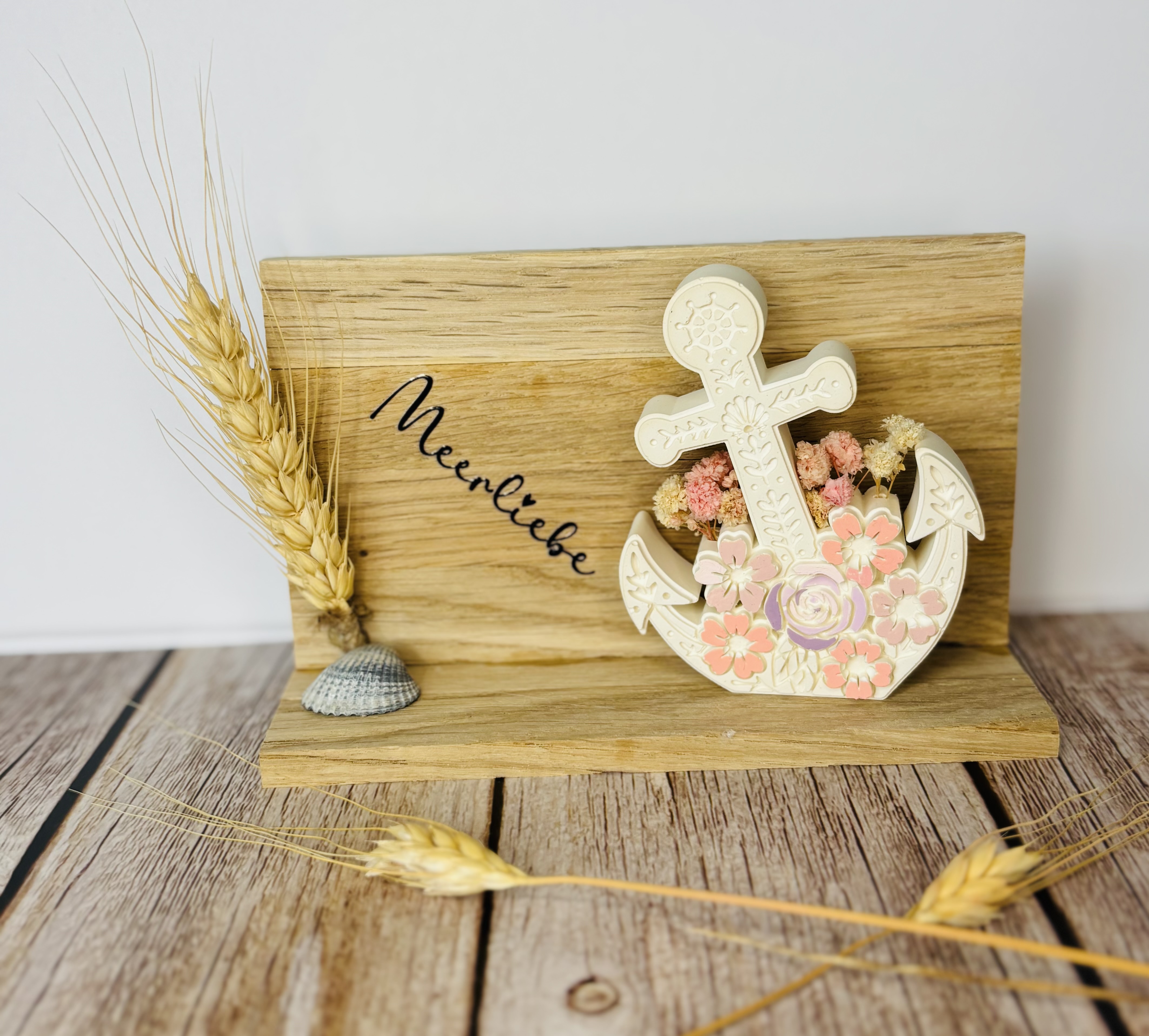 Dekoratives Holzschild 'Meerliebe'